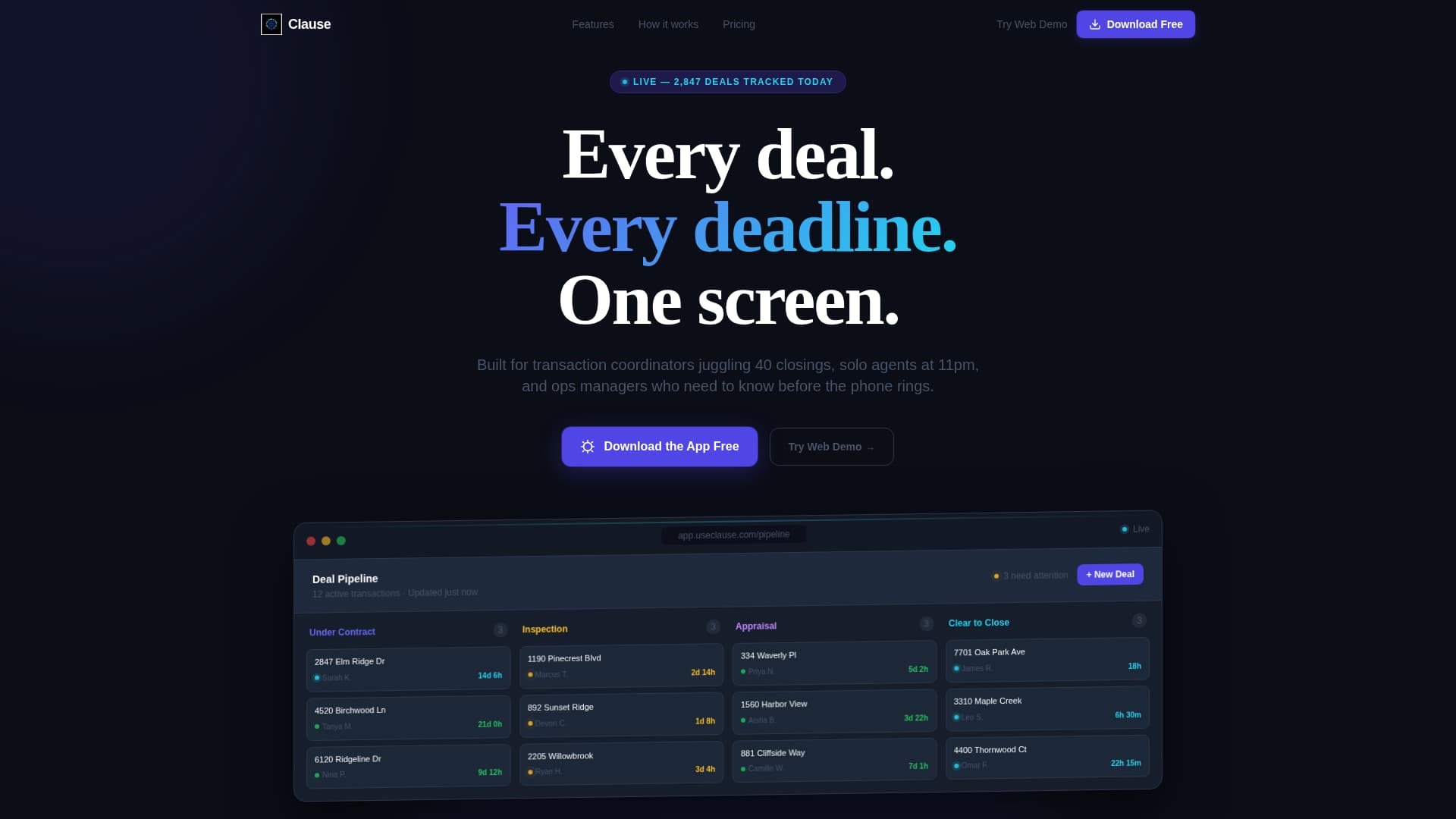 Clause - Powerful Contract Landing Page Template