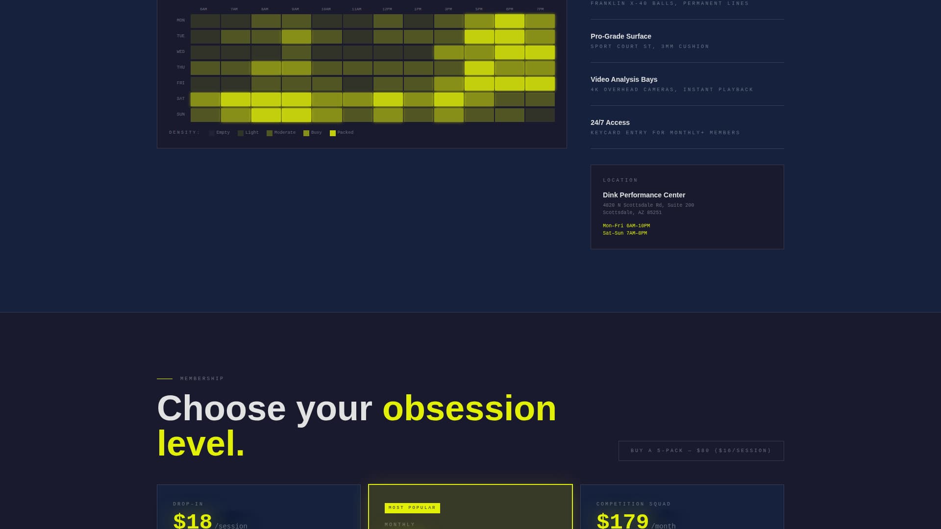 Dink - Highperformance Pickleball Landing Page Template