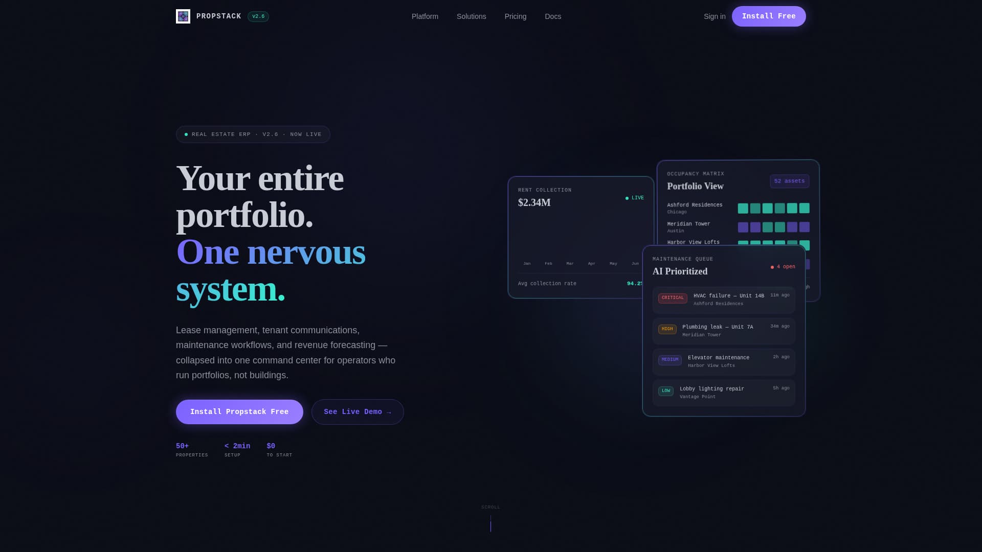 Propstack - Intelligent Portfolio Landing Page Template
