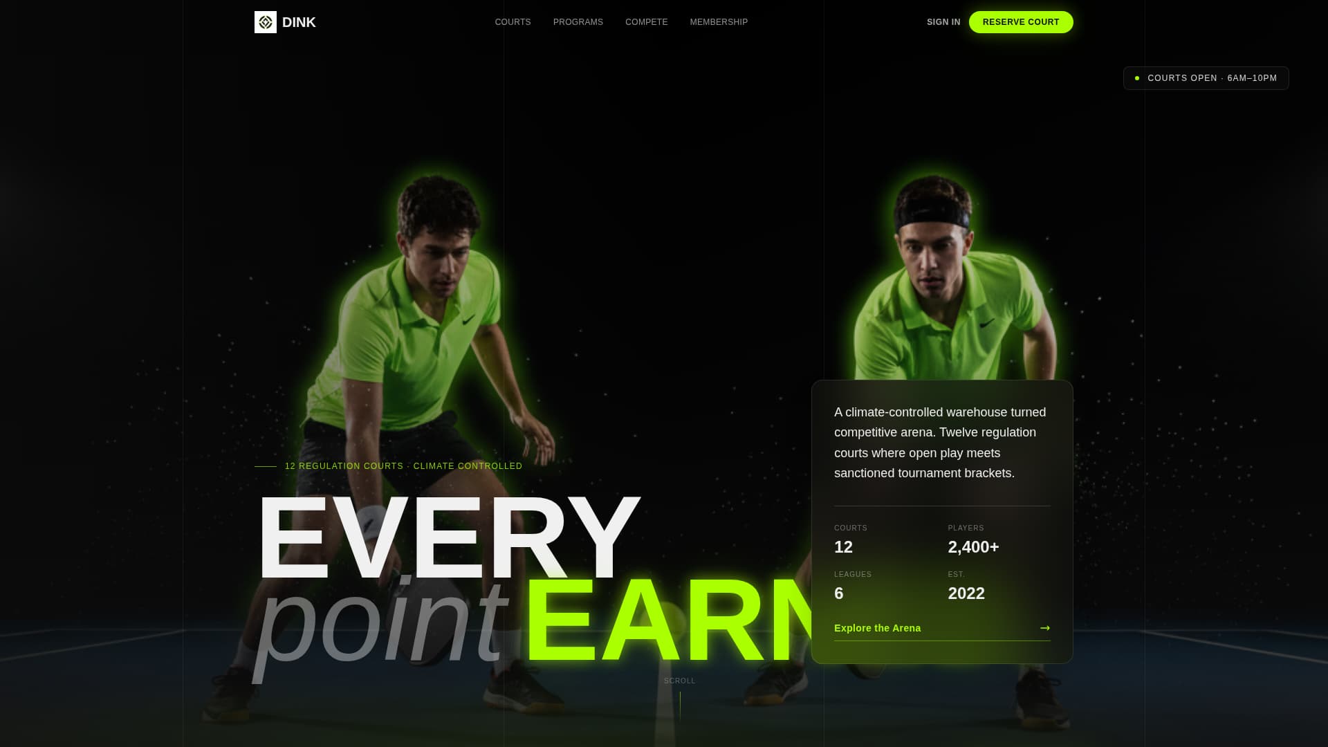 Volley — Explosive Pickleball Landing Page Template