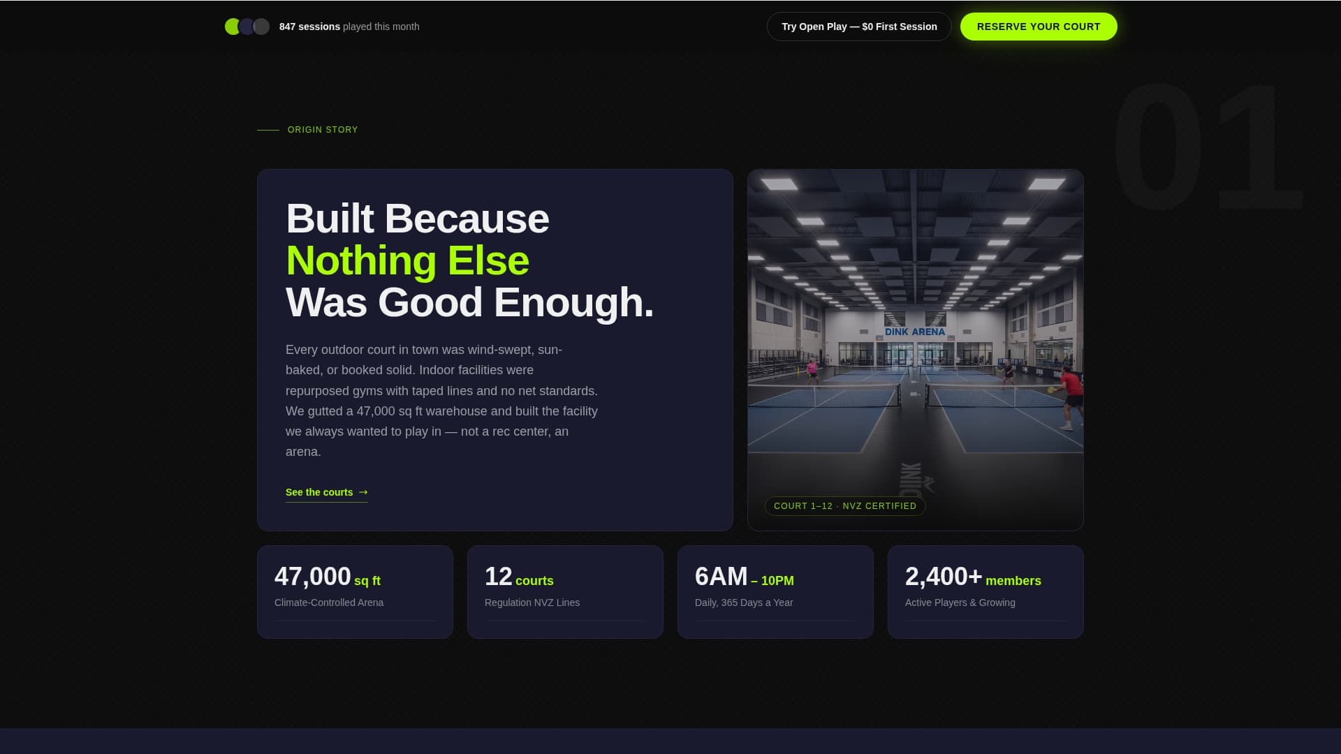 Volley — Explosive Pickleball Landing Page Template