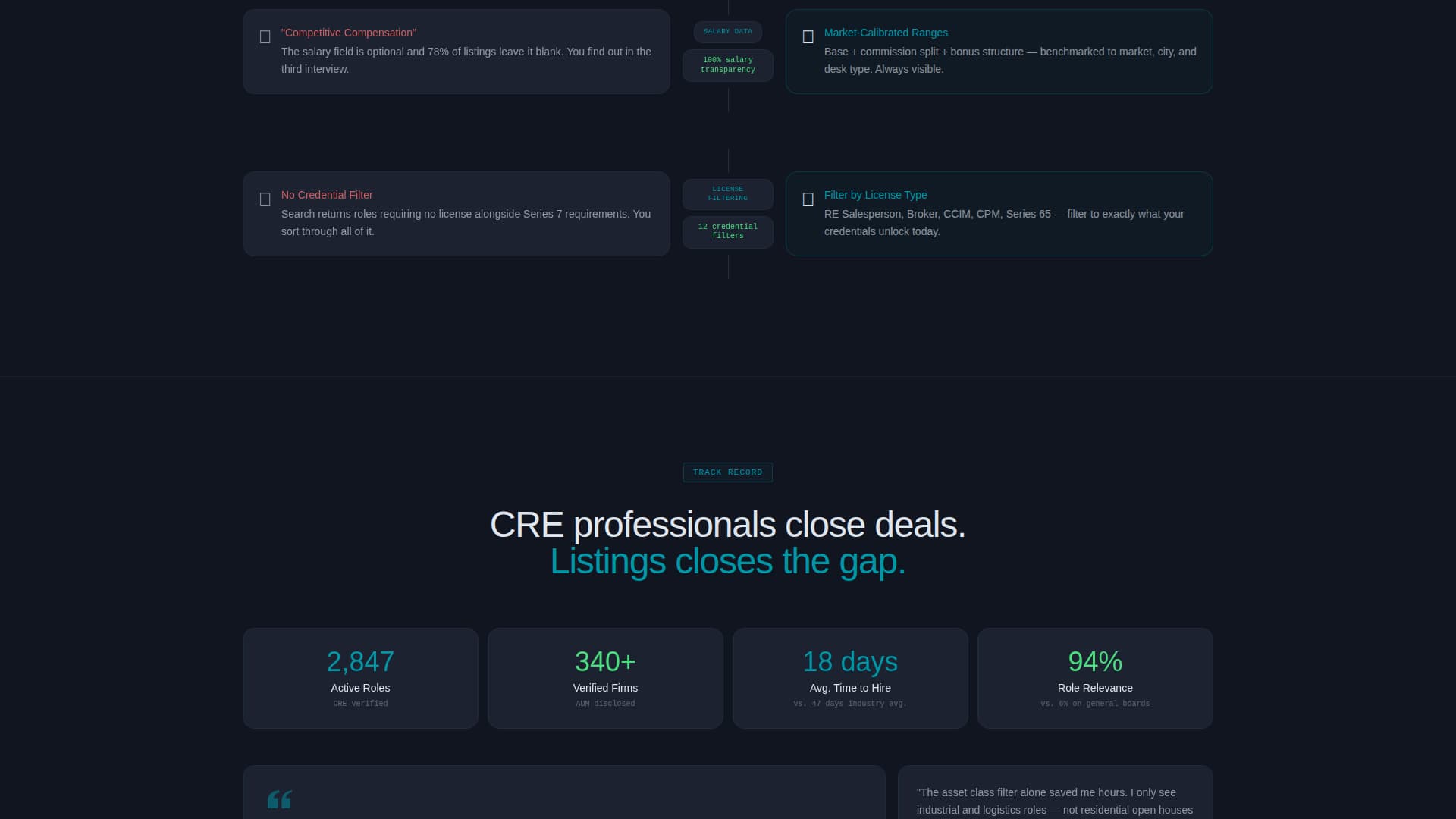 Listings - Powerful Realestatejobs Landing Page Template