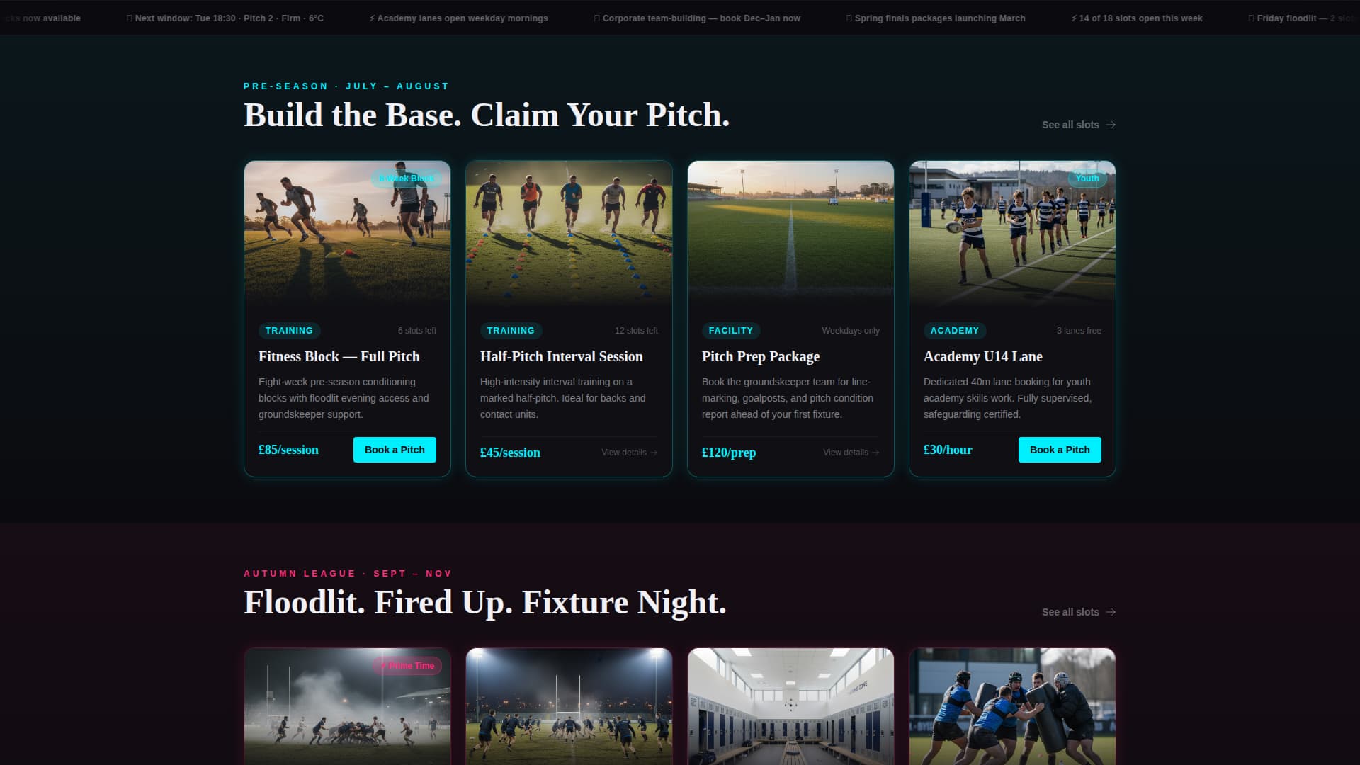 Scrum - Electric Rugby Landing Page Template