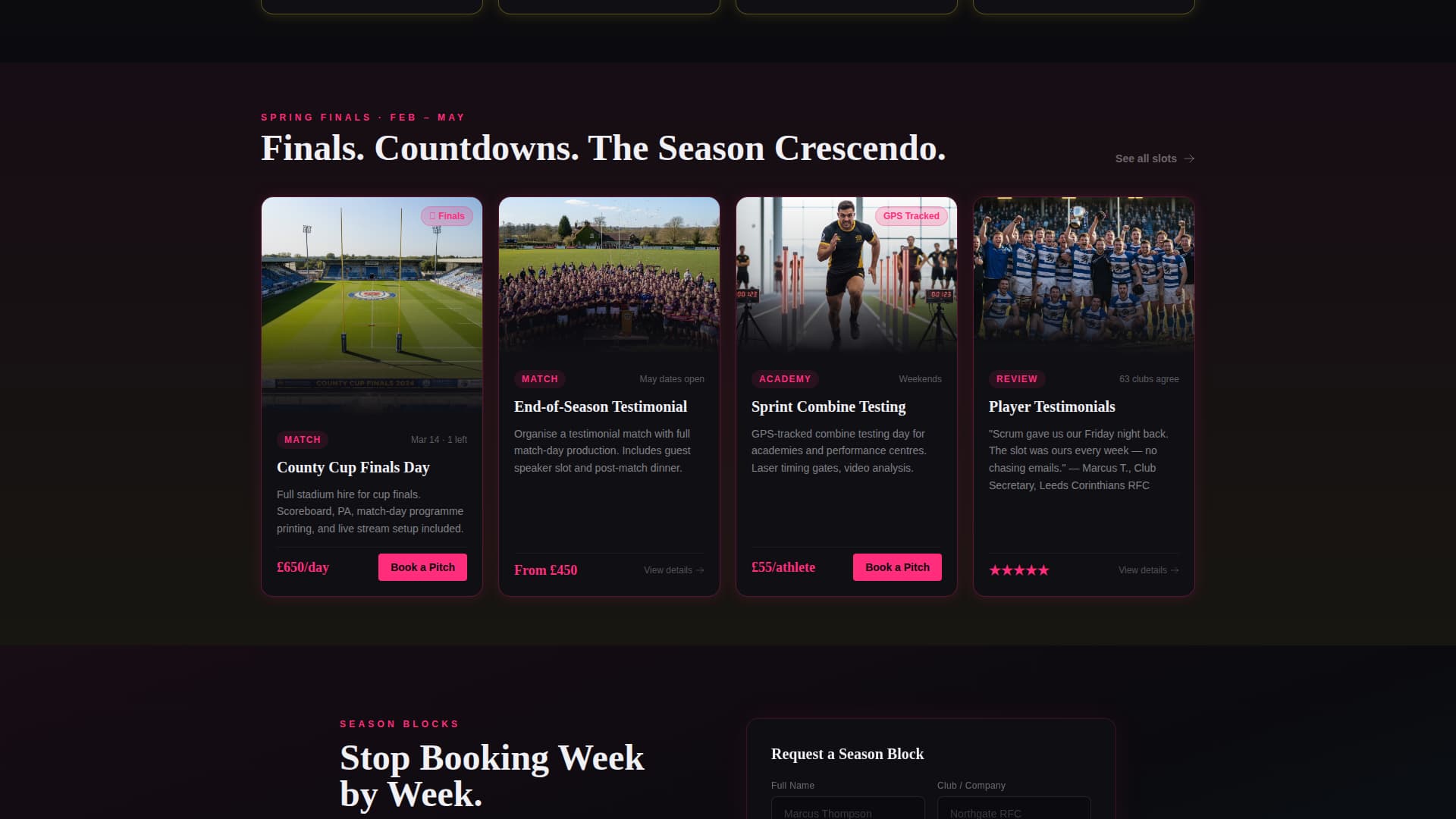 Scrum - Electric Rugby Landing Page Template