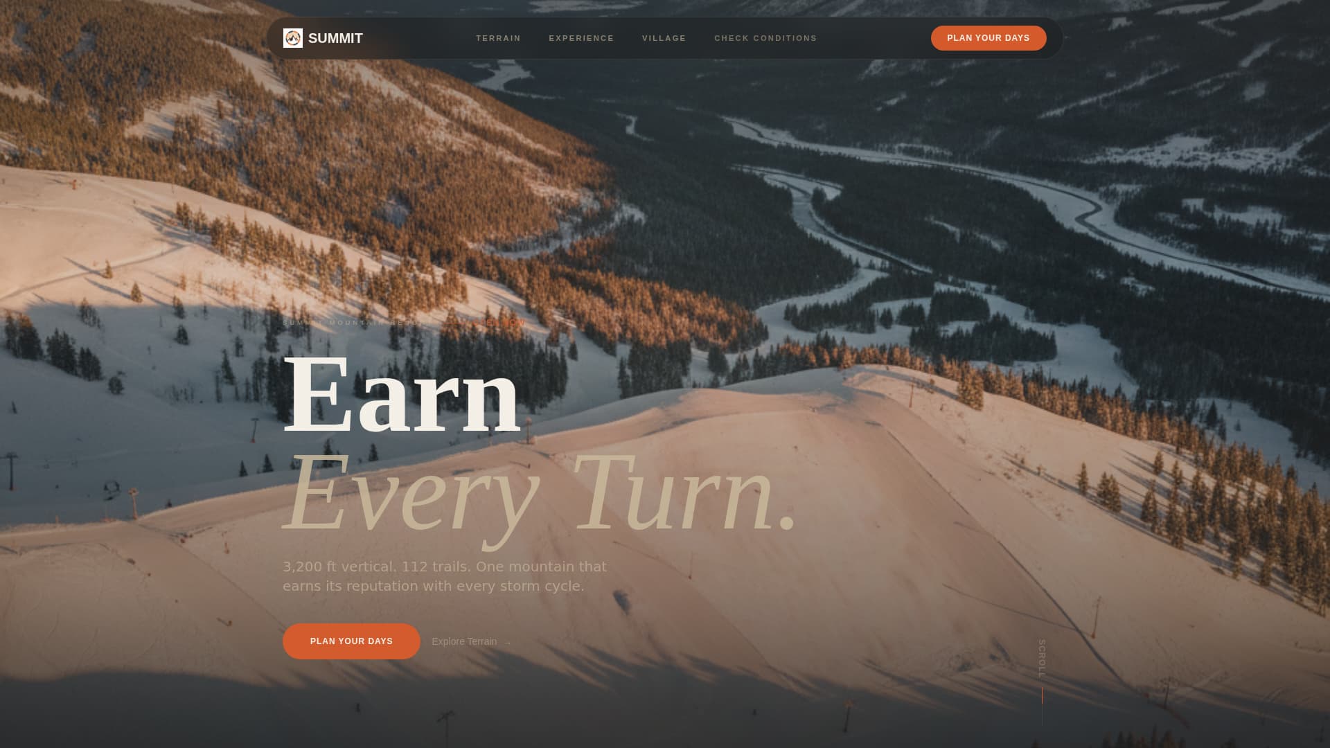 Summit - Thrilling Ski Resort Landing Page Template