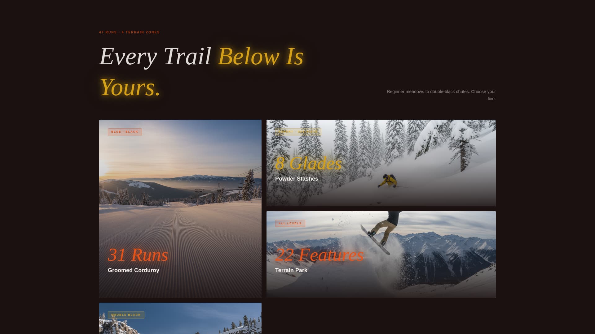Summit - Electrifying Ski Resort Landing Page Template