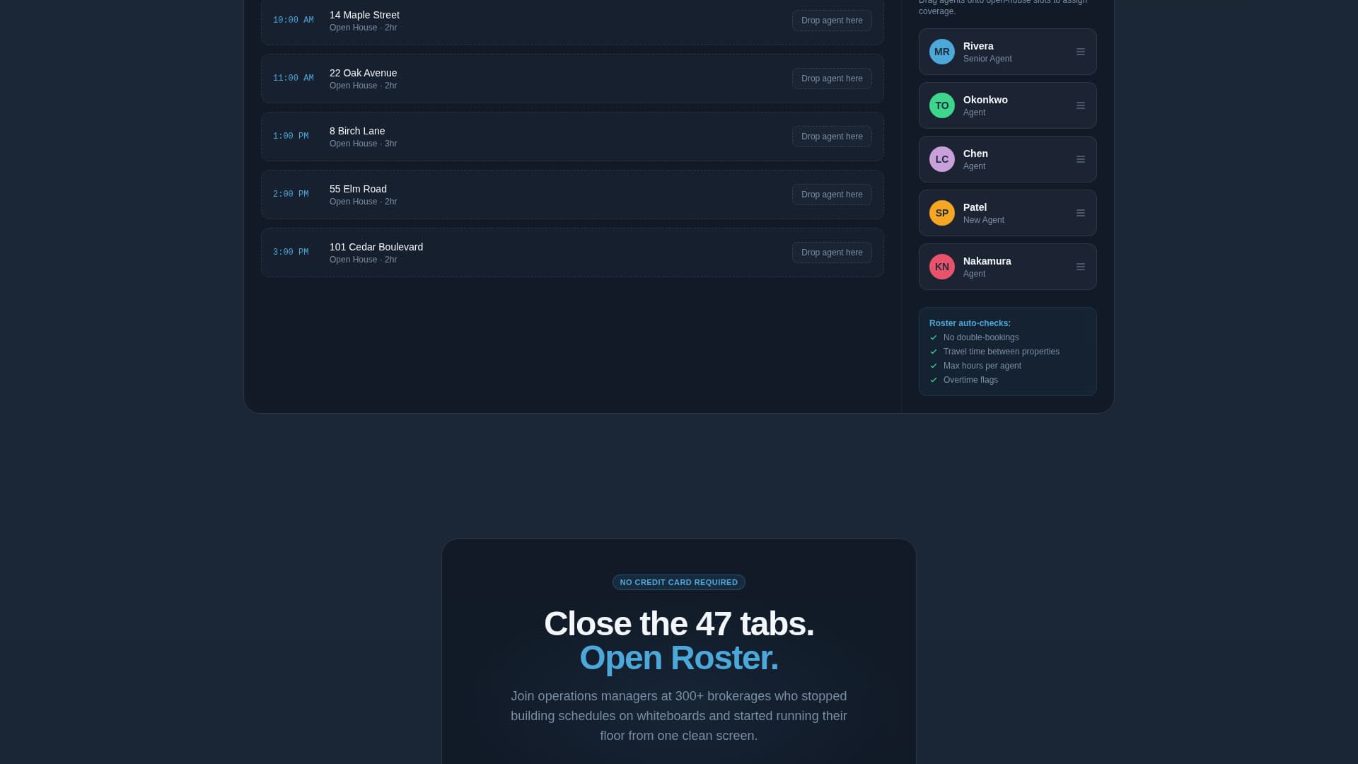 Roster - Powerful Scheduling Landing Page Template