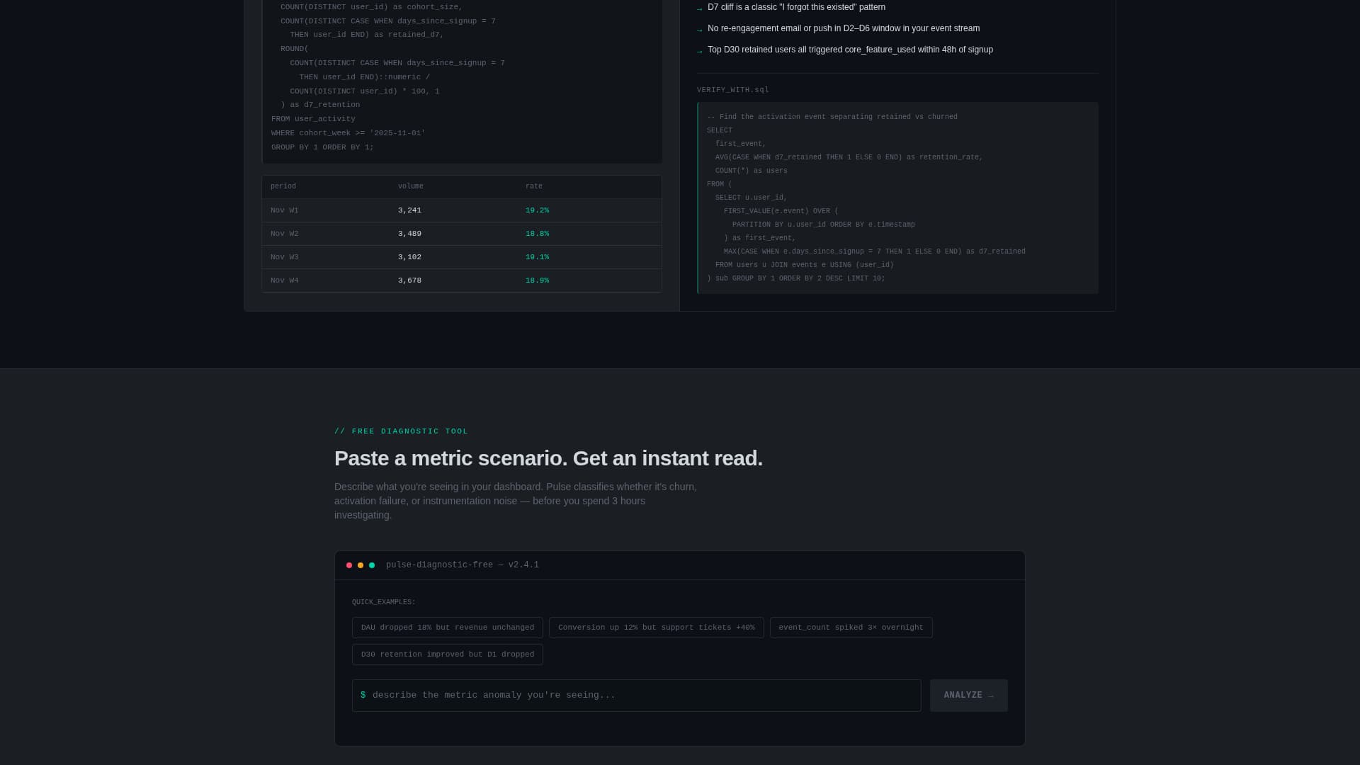 Pulse - Powerful Analytics Landing Page Template