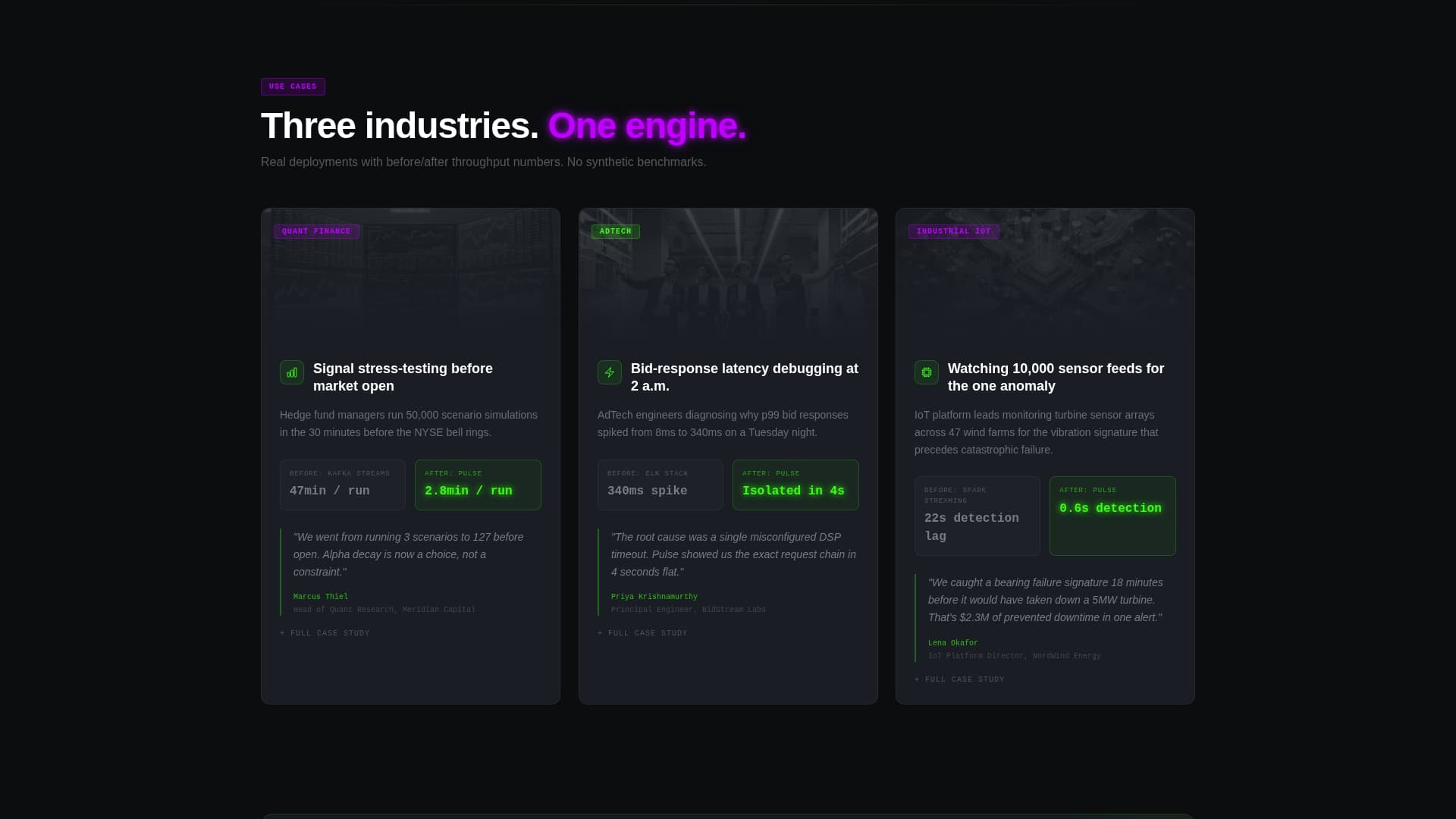 Pulse - Real-Time Analytics Landing Page Template