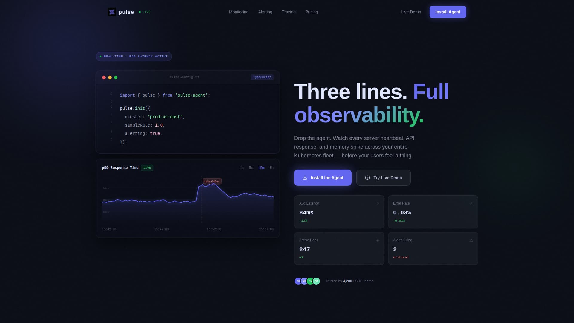 Realtime - Premium Performance Landing Page Template