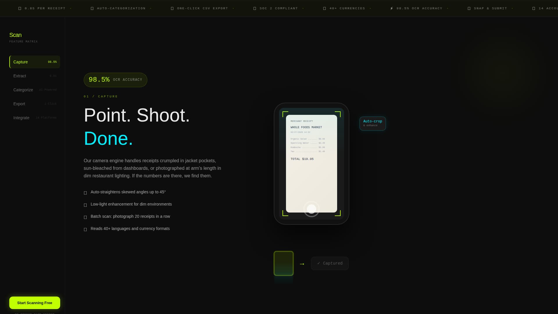 Scan - Rapid Receipt Landing Page Template