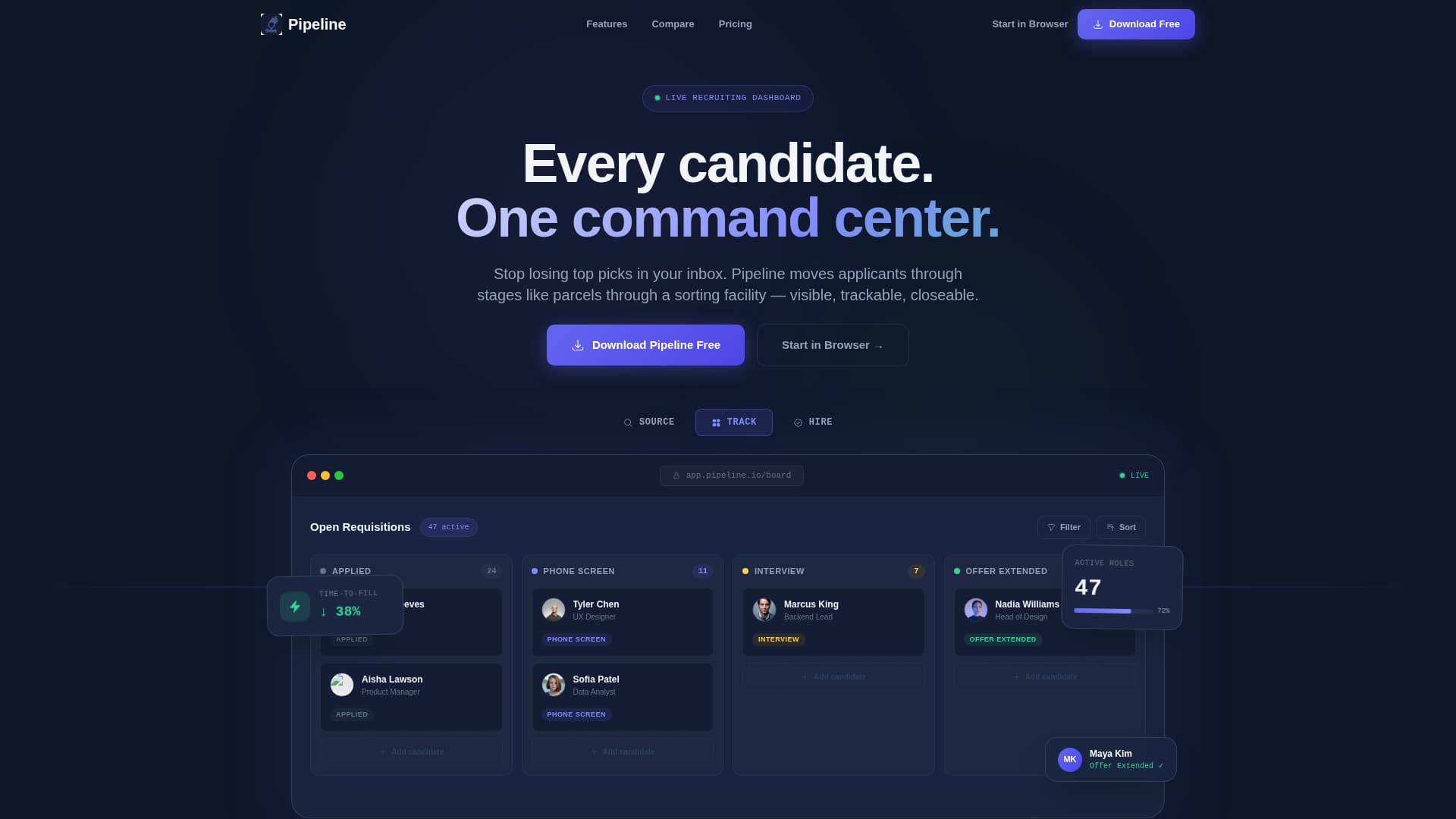 Pipeline - Powerful Recruiting Landing Page Template