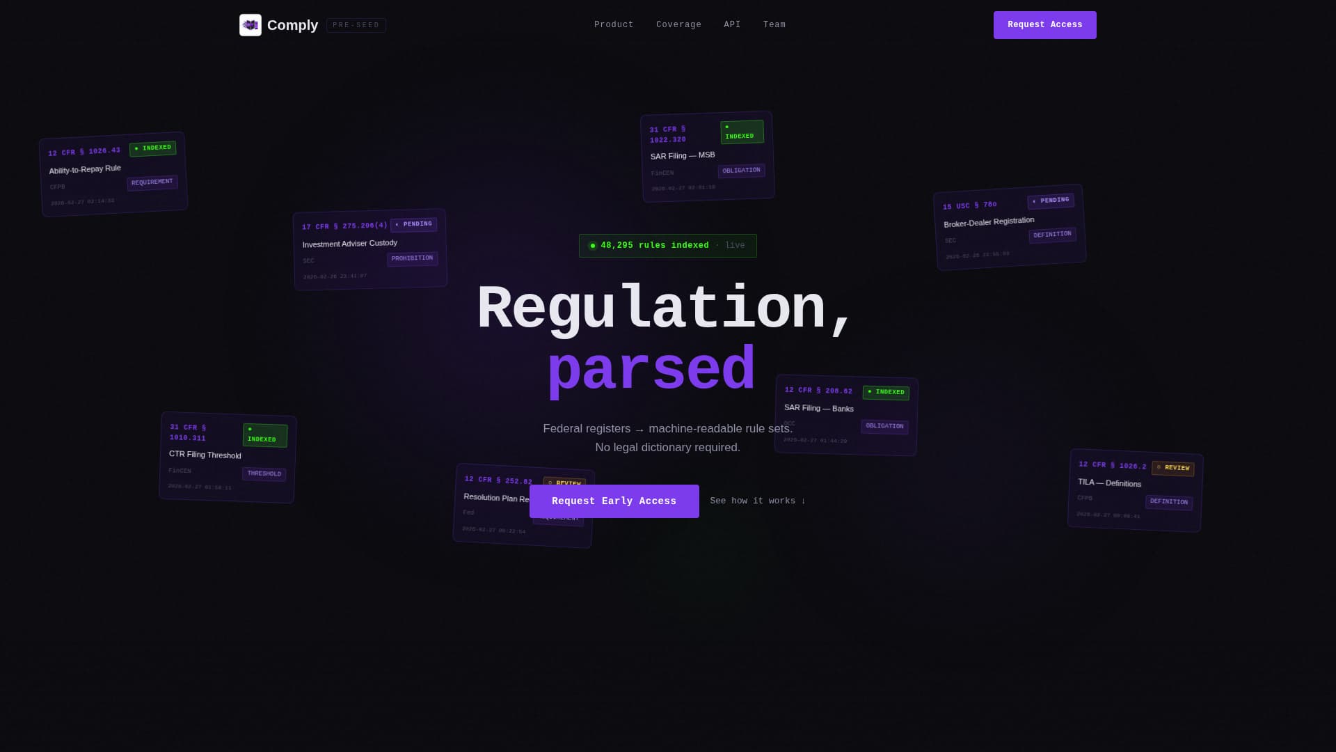 Verify — Modern RegTech Landing Page Template