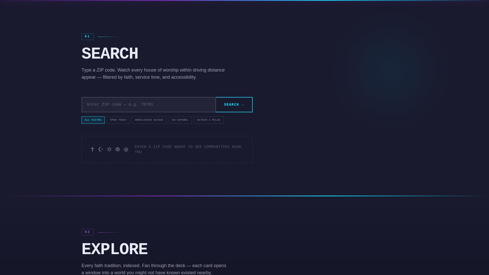 Sanctum - Powerful Faith Directory Landing Page Template