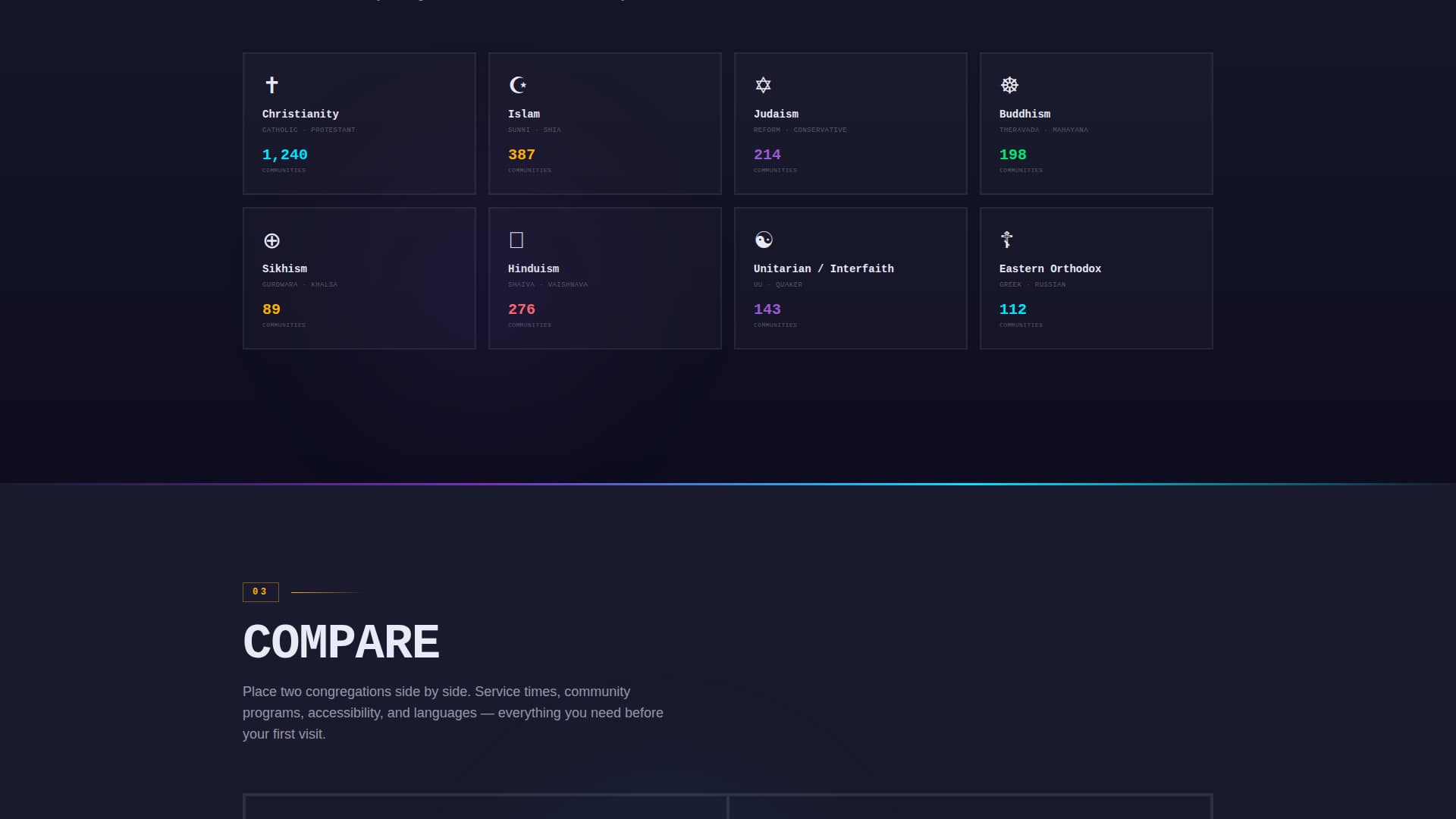 Sanctum - Powerful Faith Directory Landing Page Template