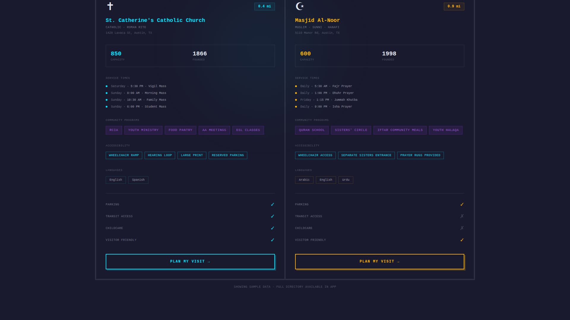 Sanctum - Powerful Faith Directory Landing Page Template