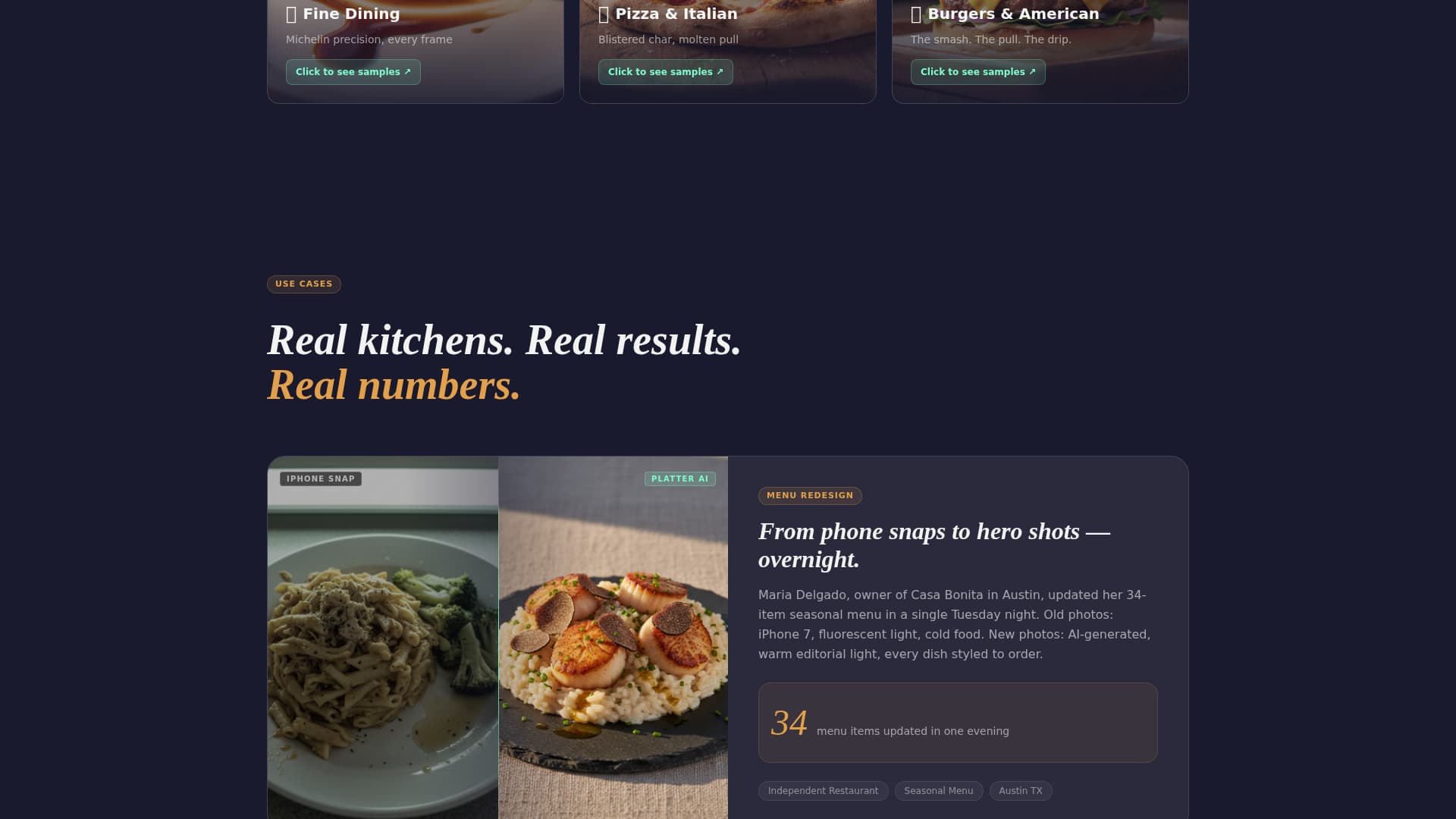 Platter - Photorealistic Restaurant Landing Page Template