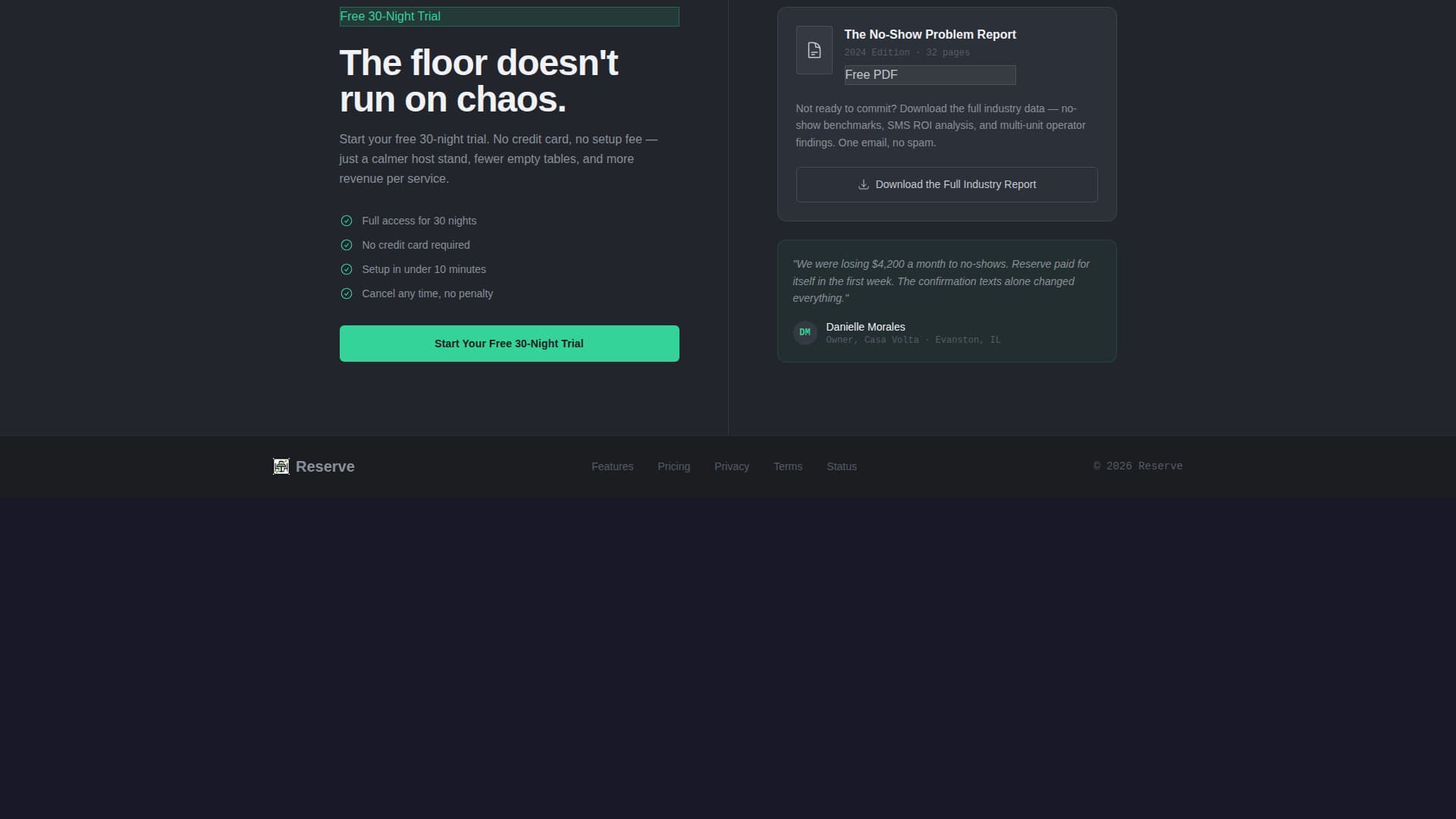 Dine — Upscale Hospitality Landing Page Template