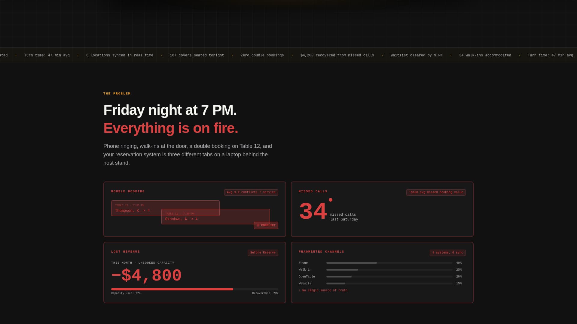 Table — Premium Dining Landing Page Template