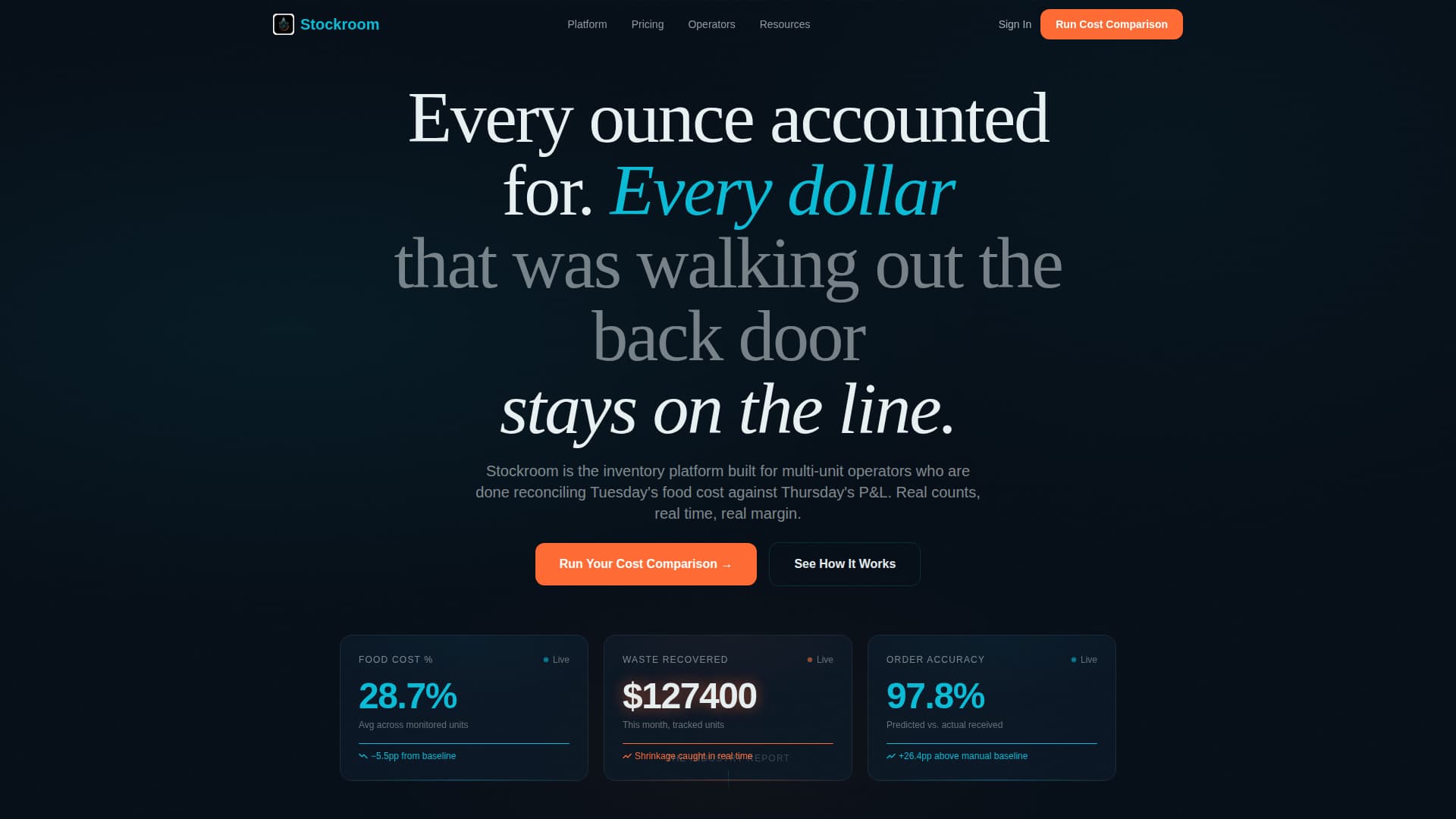 Stockroom - Powerful Inventory Landing Page Template