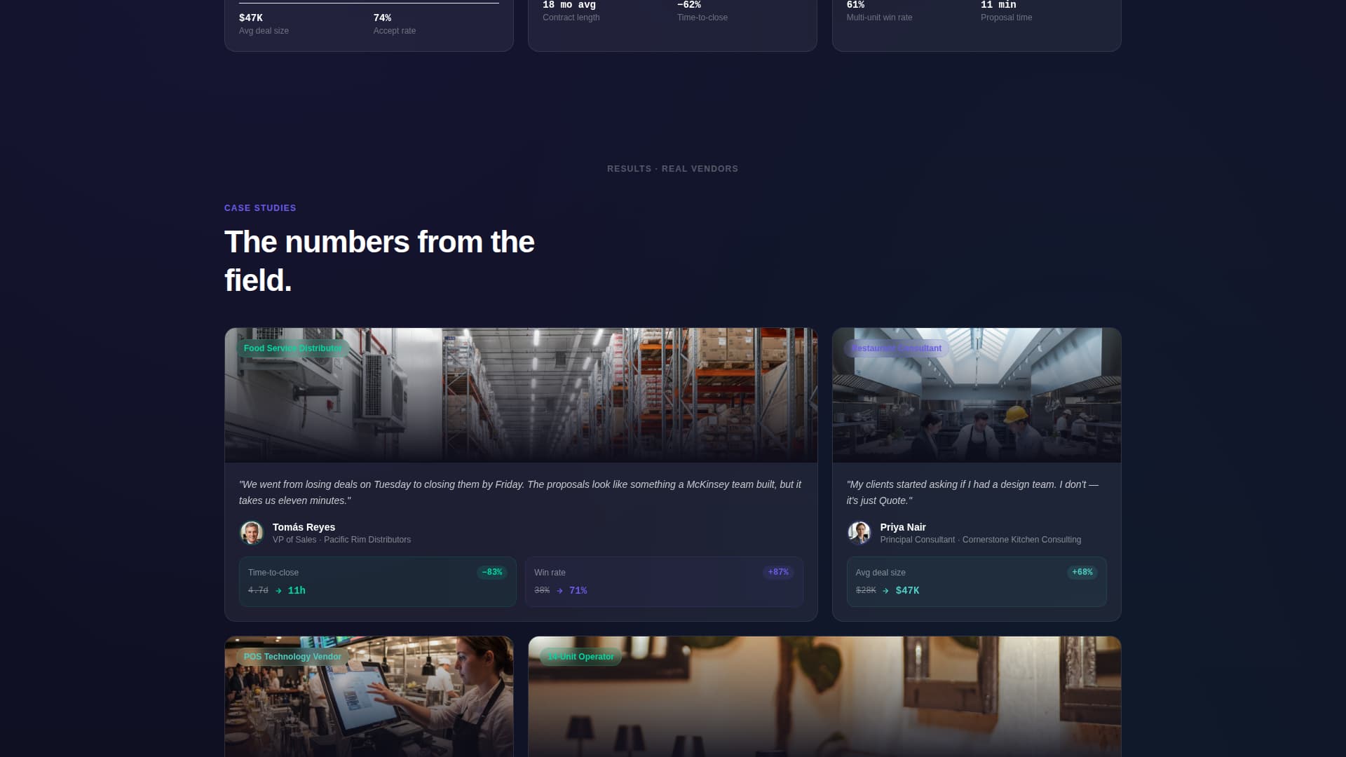 Quote - Powerful Restaurant Landing Page Template