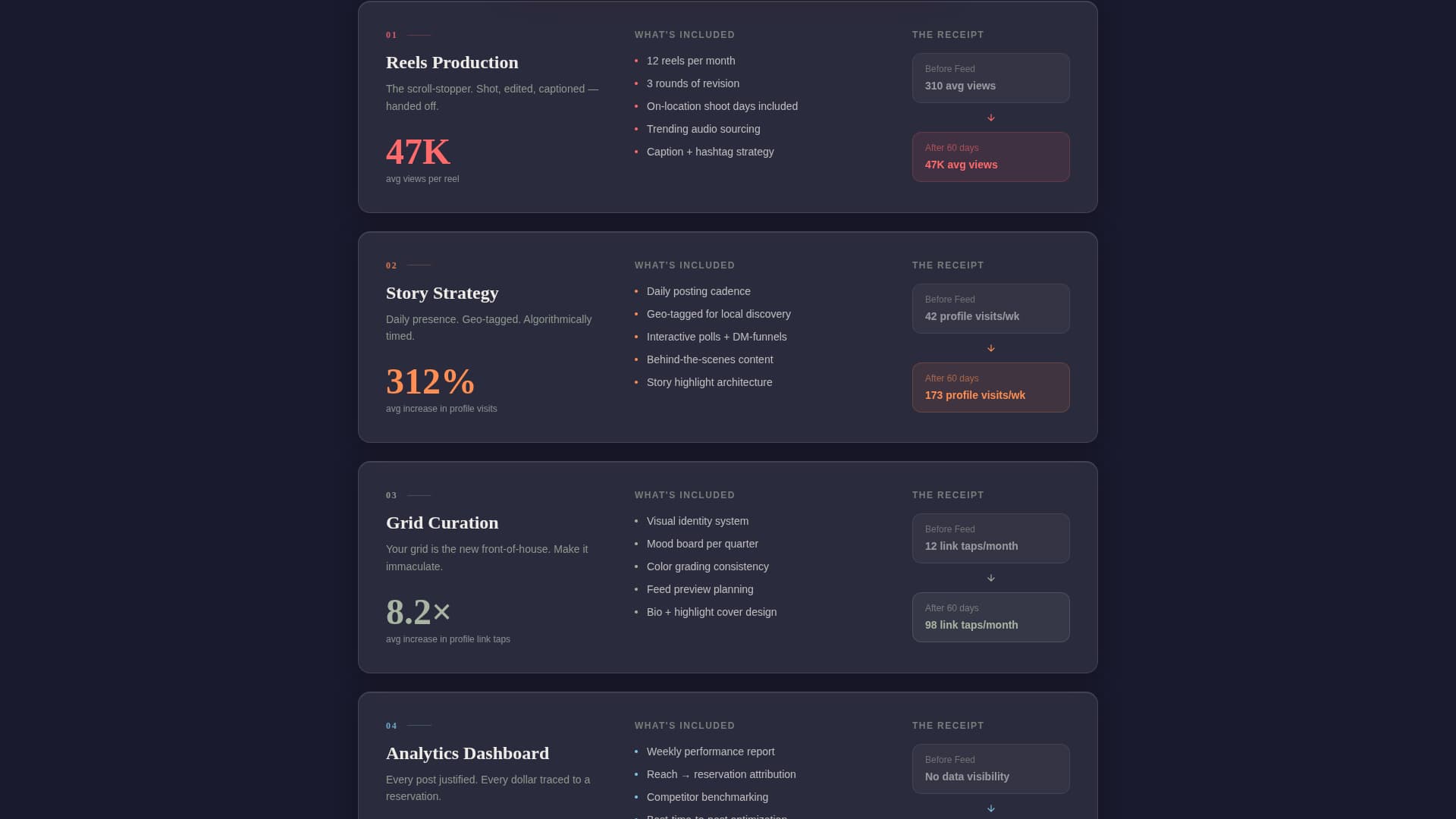 Feed - Scroll Reveal Restaurant Landing Page Template