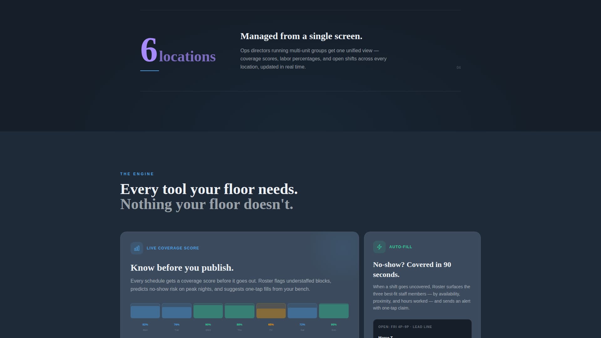 Roster - Powerful Restaurant Landing Page Template
