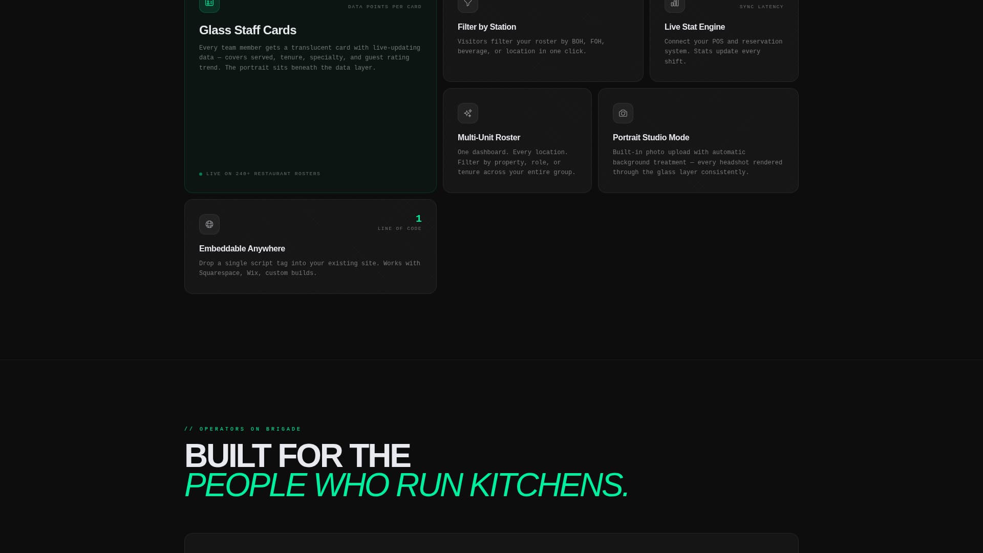 Restaurant Team & Staff Showcase Website Template
