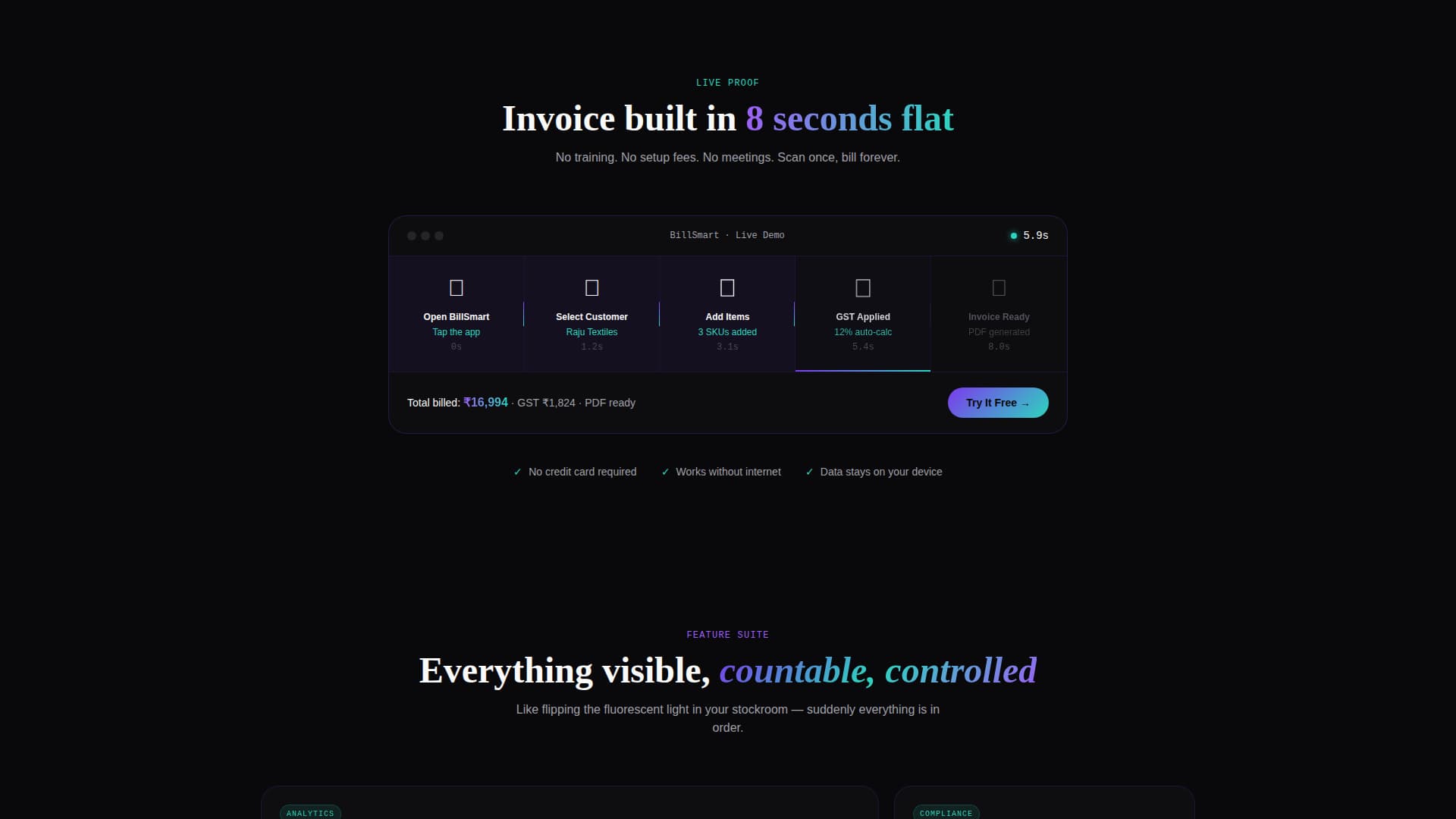 Billsmart - Powerful Invoicing Landing Page Template