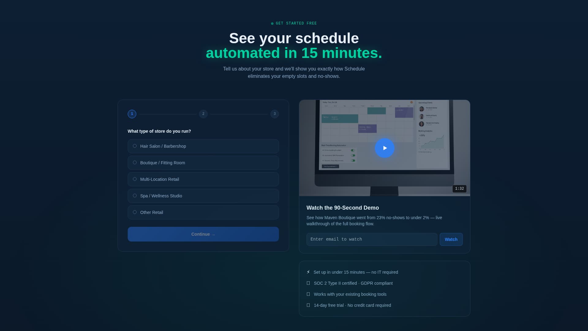 Retail - Premium Booking Landing Page Template