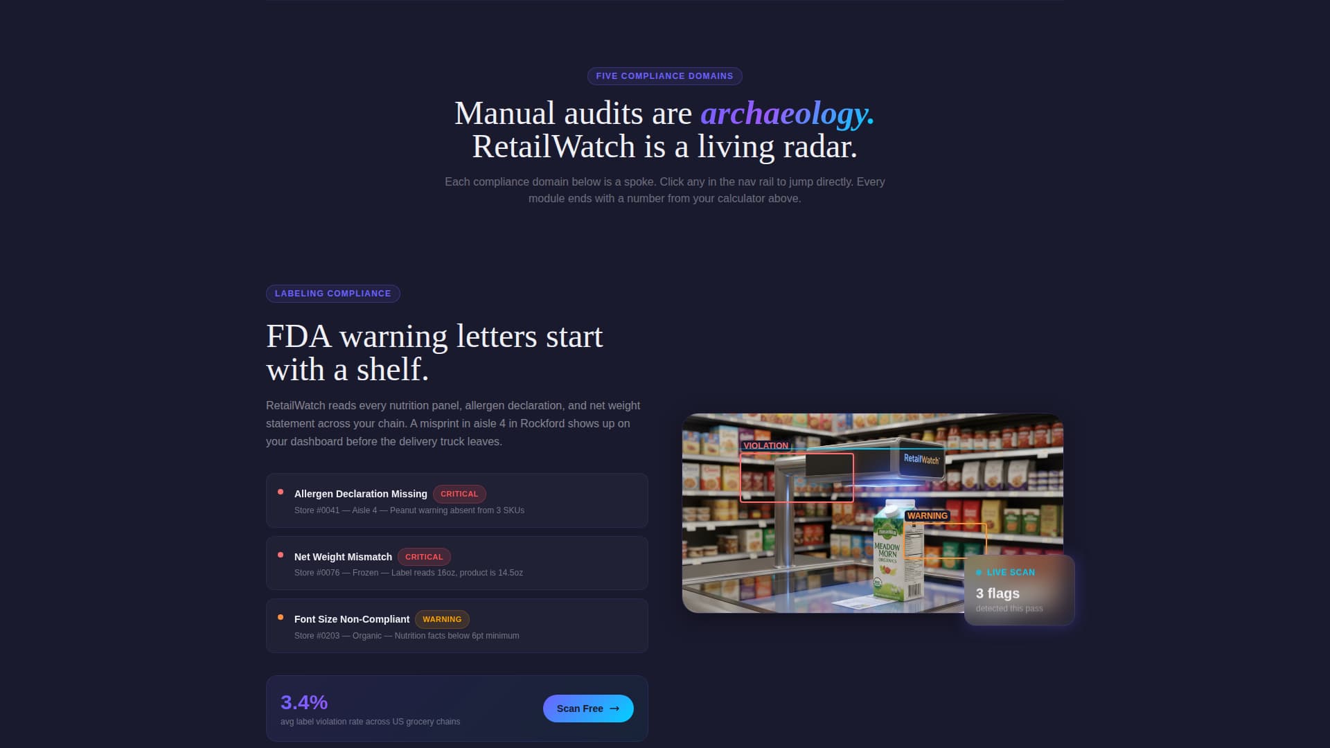 Comply - Powerful Retail Compliance Landing Page Template