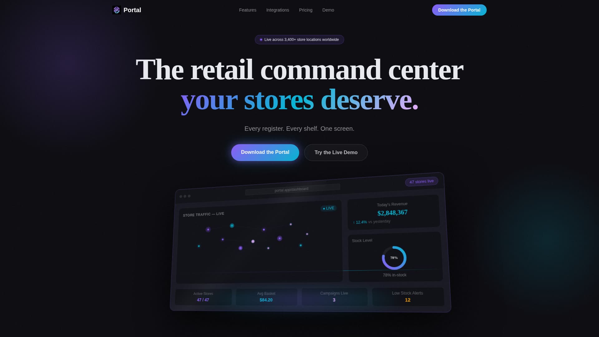 Portal - Powerful Retail Landing Page Template