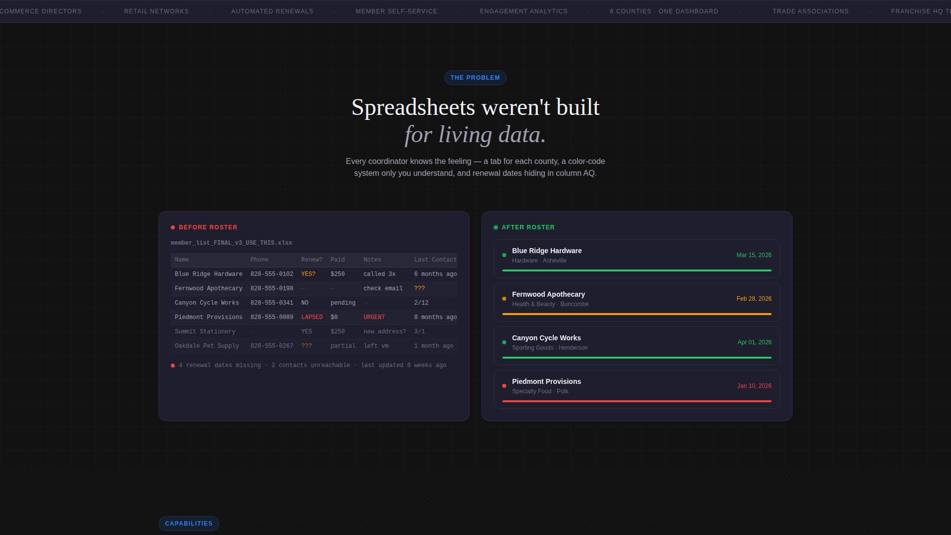 Roster - Dynamic Membership Landing Page Template