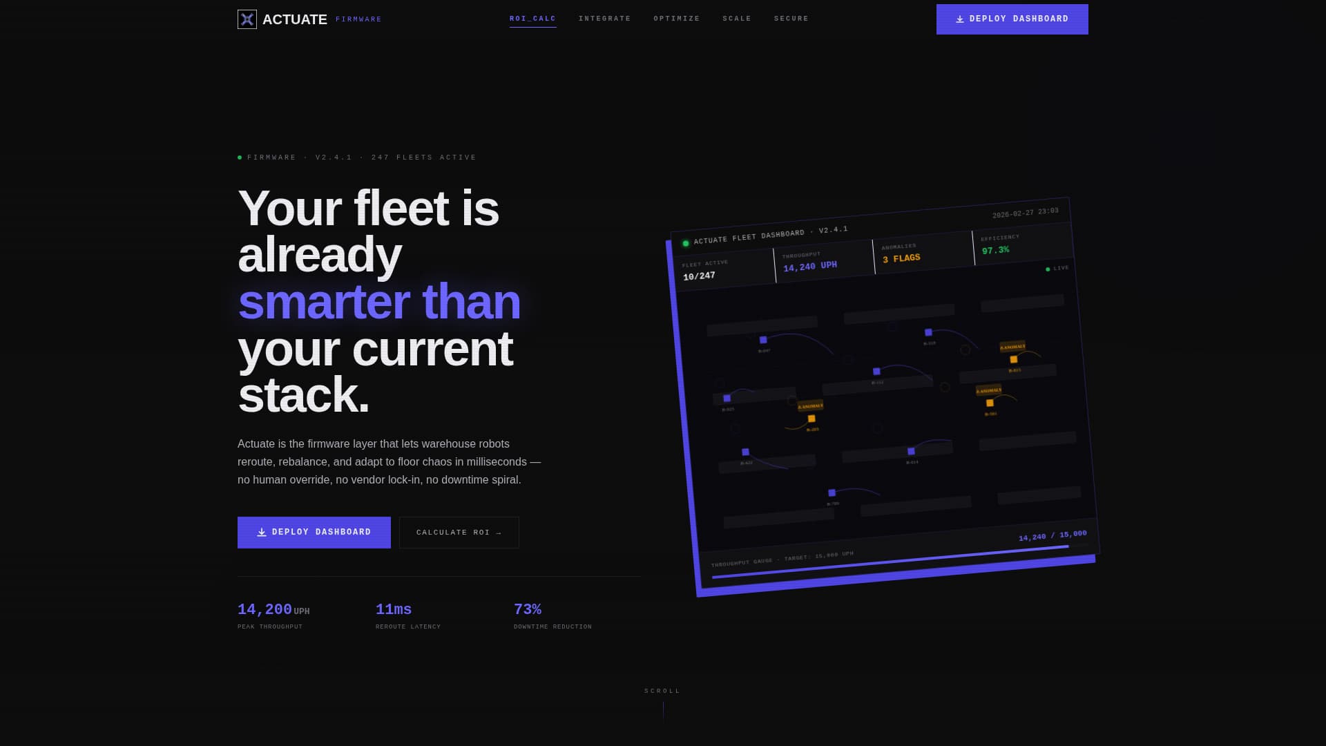 Actuate - Bold Robotech Landing Page Template