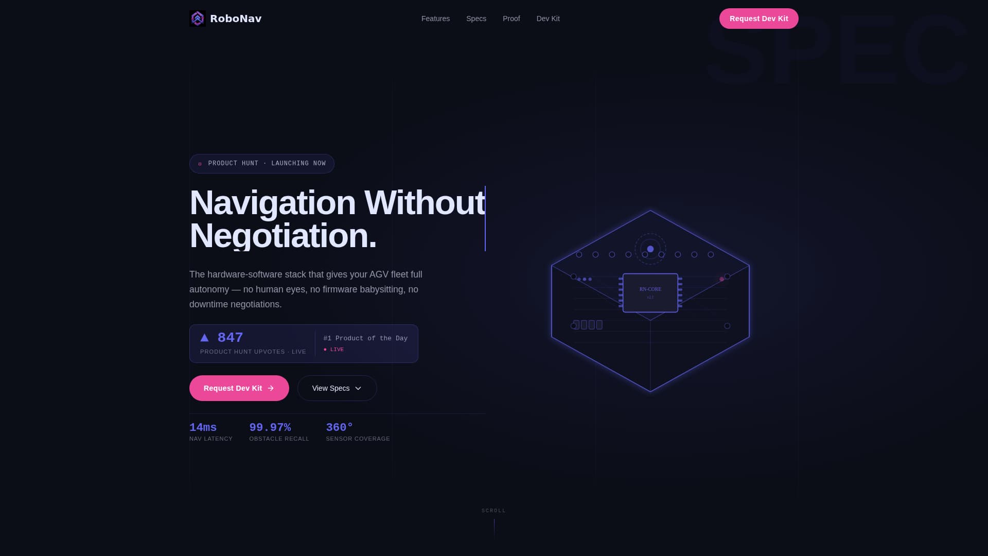 Robonav - Autonomous Navigation Landing Page Template