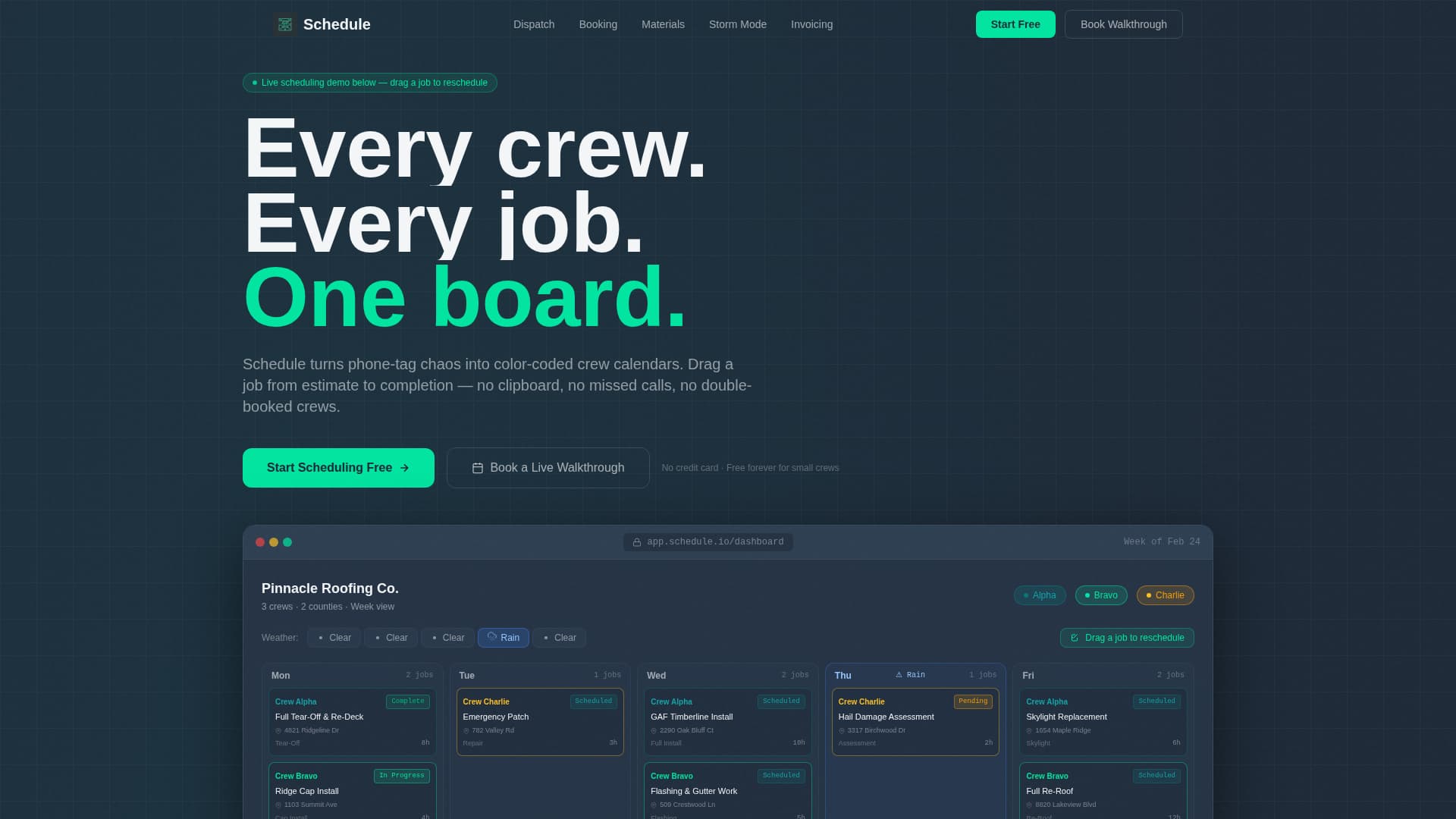 Schedule - Powerful Roofing Landing Page Template