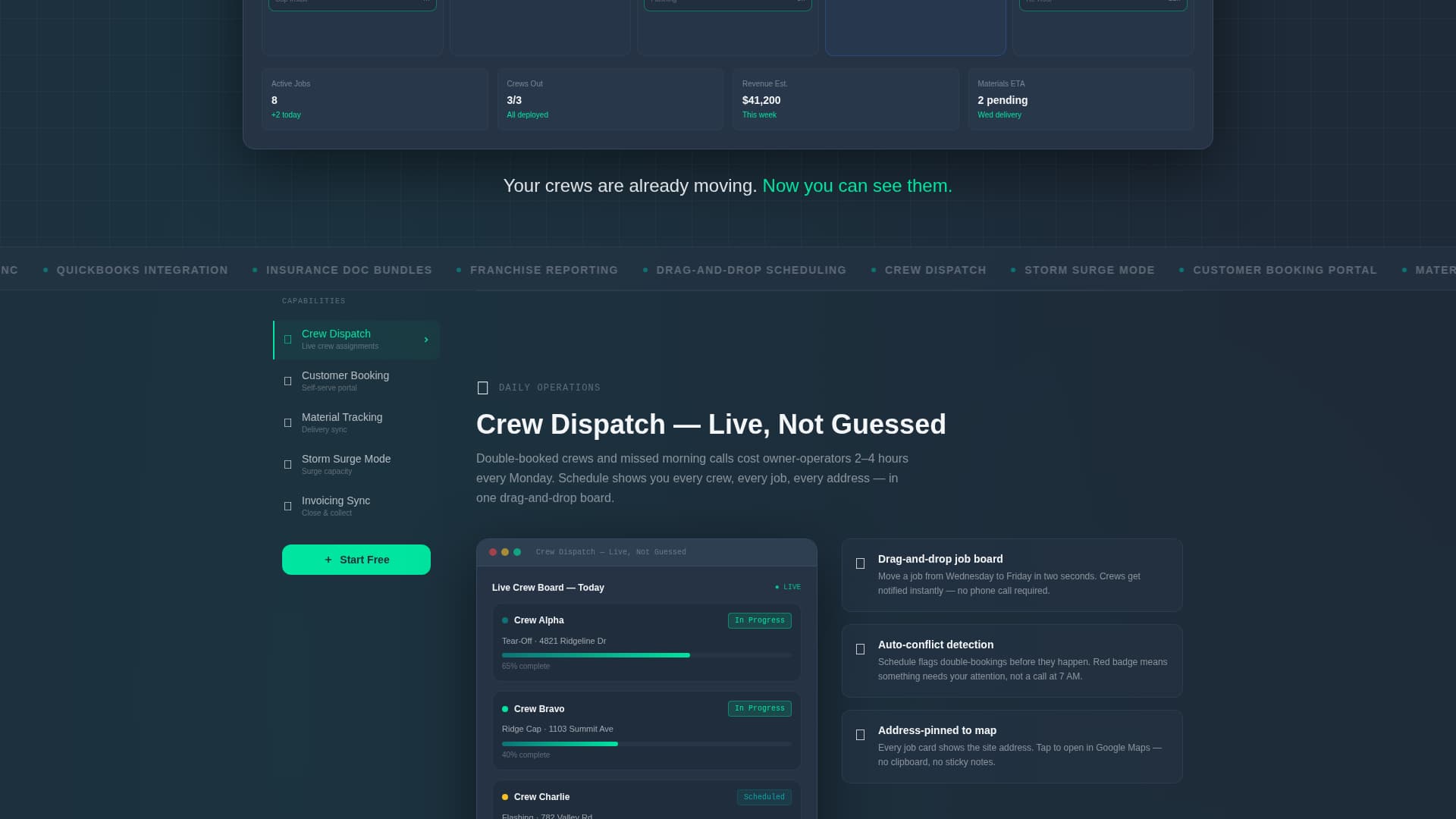 Schedule - Powerful Roofing Landing Page Template