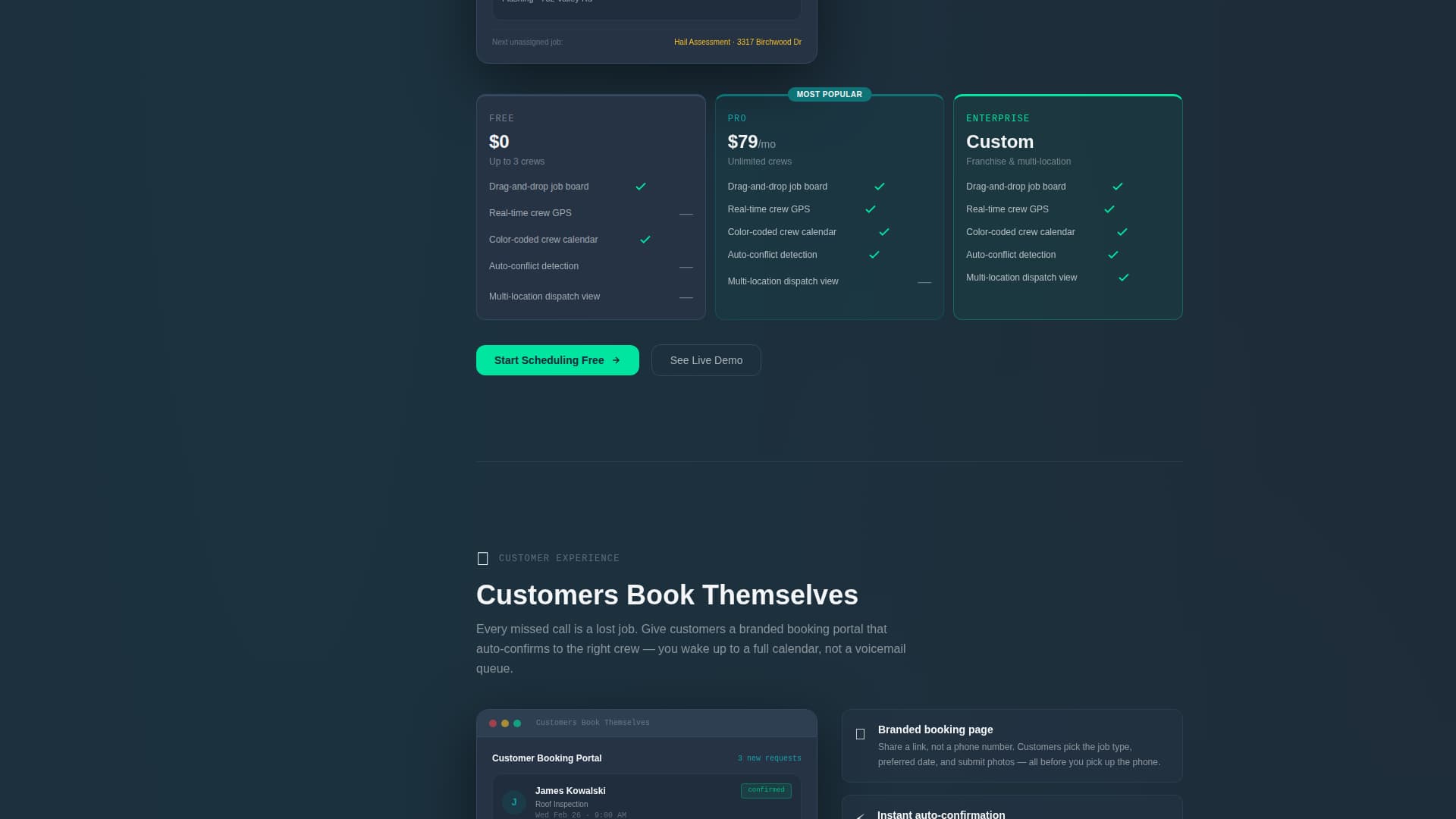 Schedule - Powerful Roofing Landing Page Template
