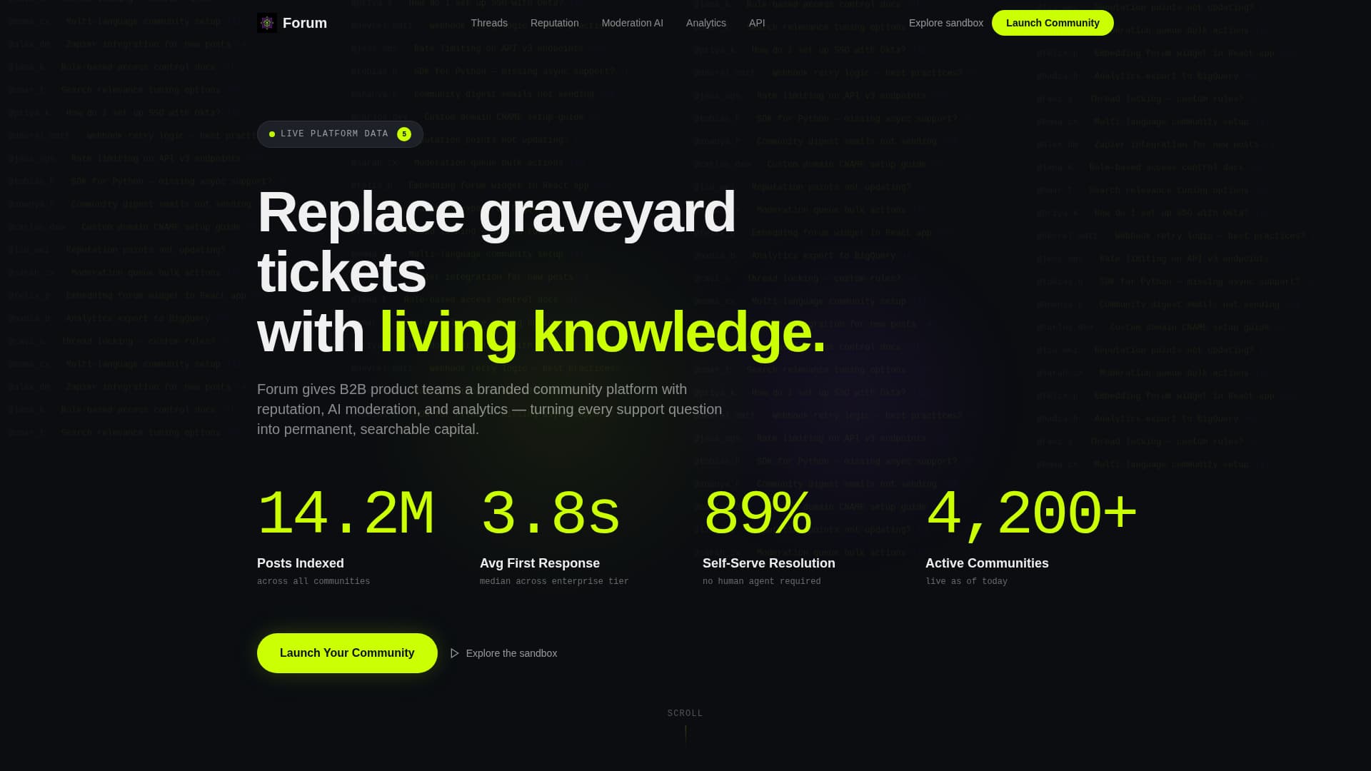 Forum - Dynamic Community Landing Page Template