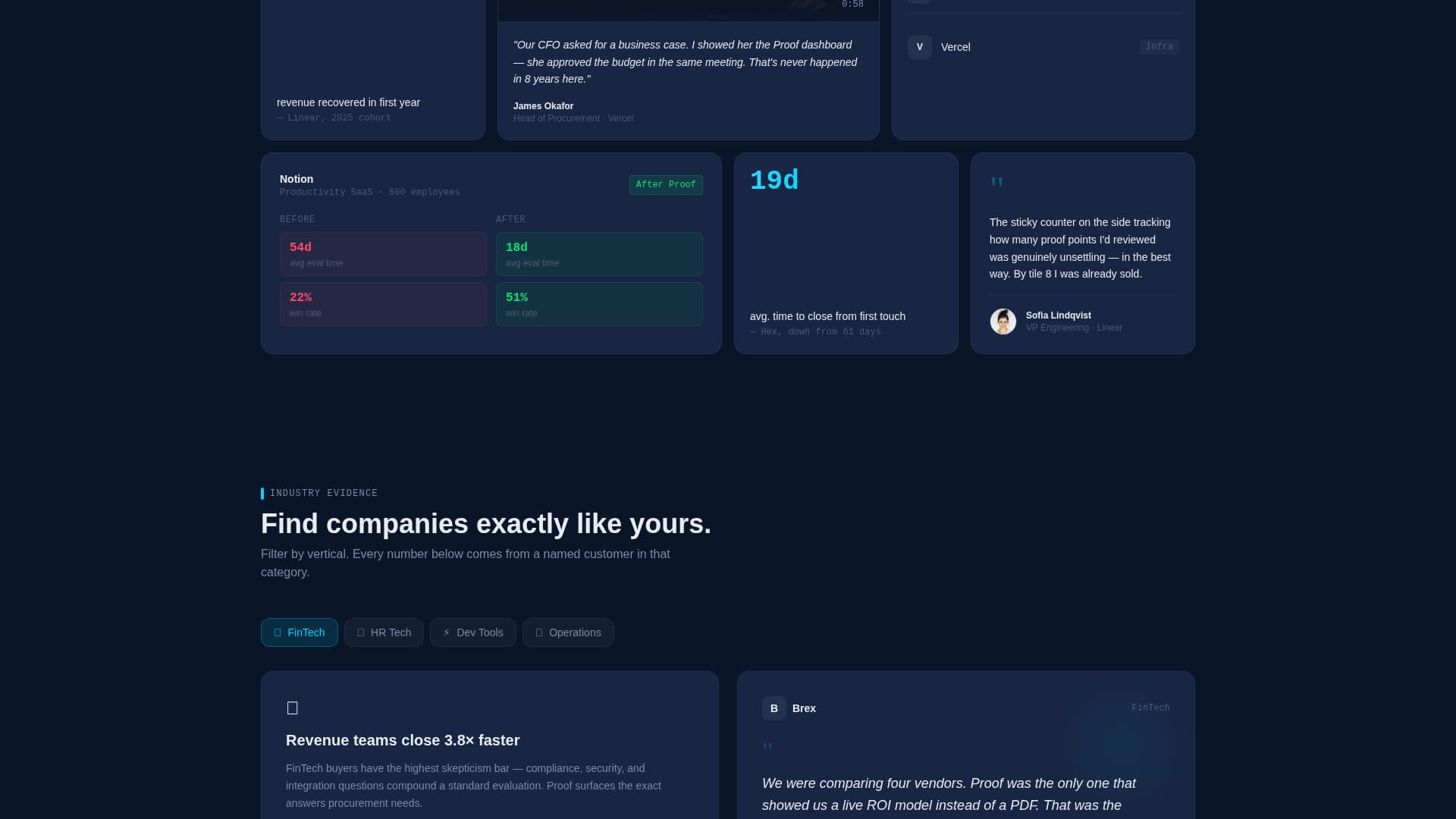 SaaS Social Proof & ROI Evidence Website Template for B2B Buyers