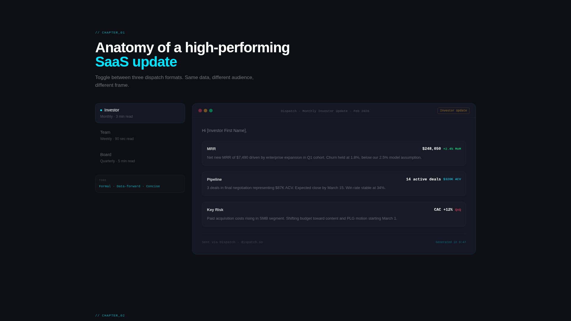 Dispatch - Highimpact SaaS Landing Page Template