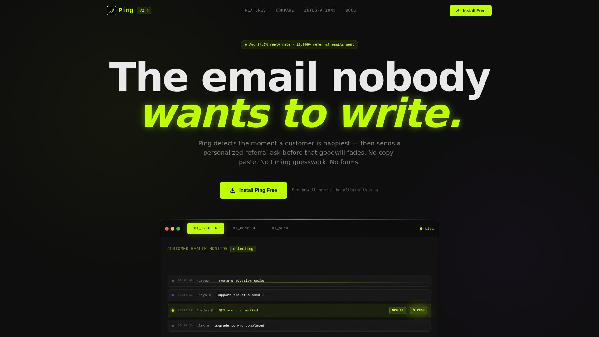 Ping - Dynamic Referral Landing Page Template