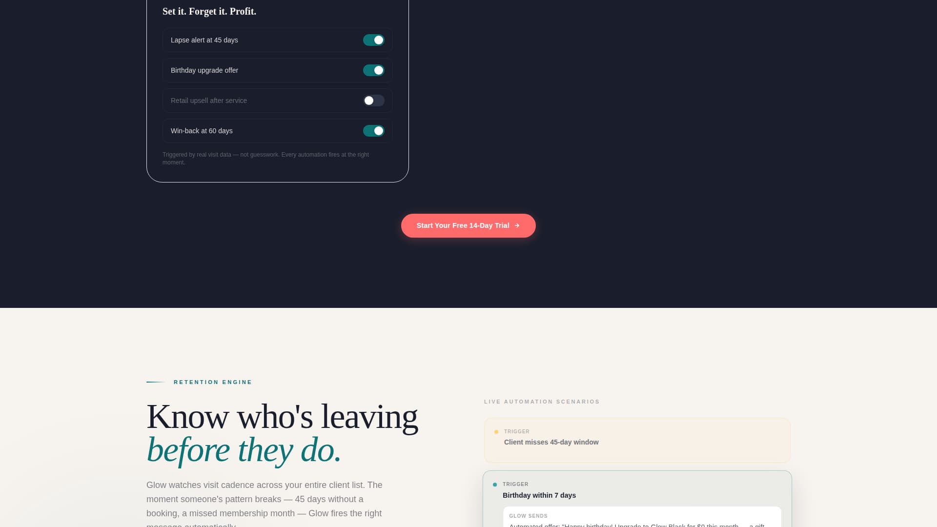 Glow - Retentiondriven Membership Landing Page Template