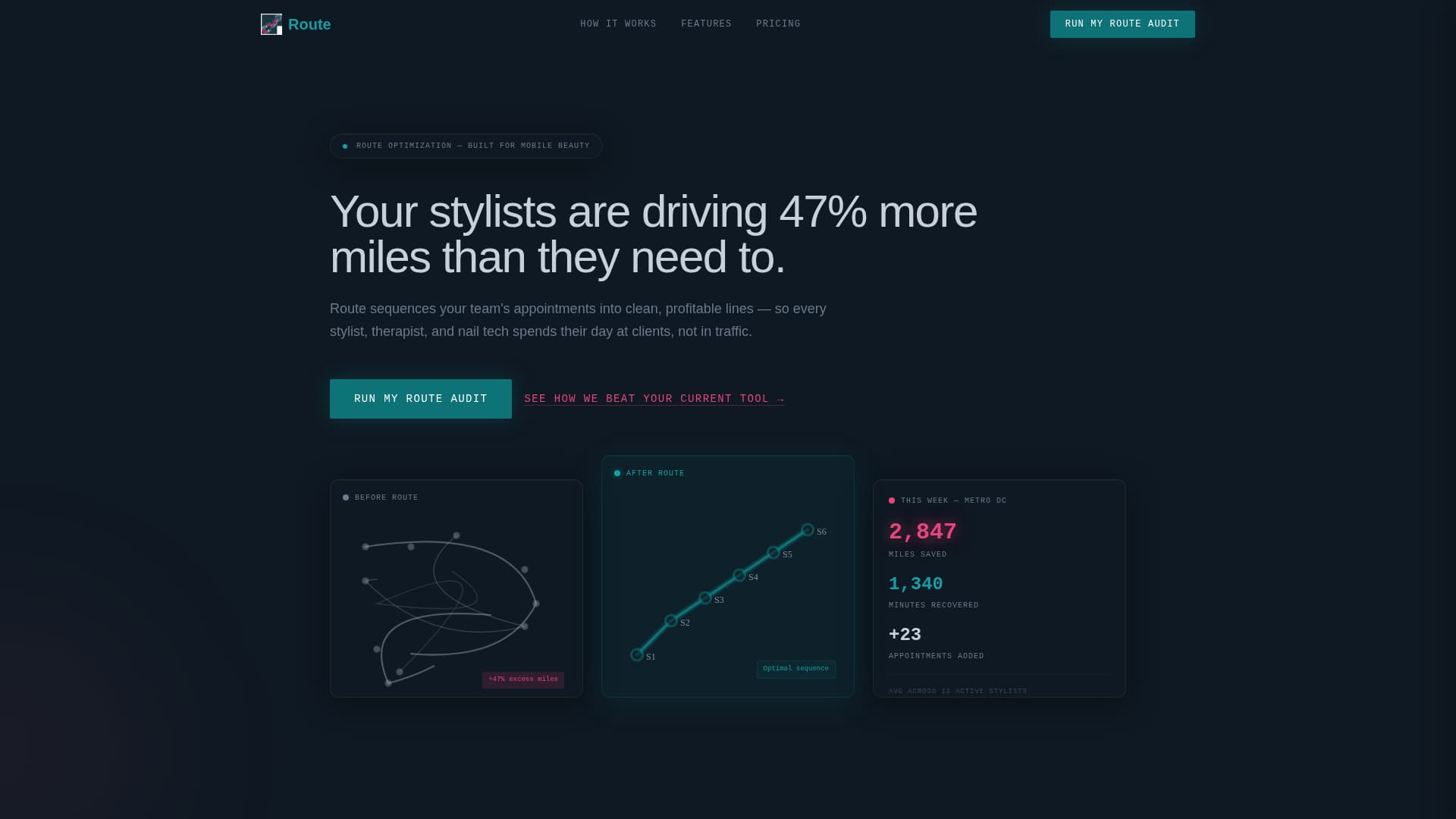 Route - Intelligent Salonspa Landing Page Template