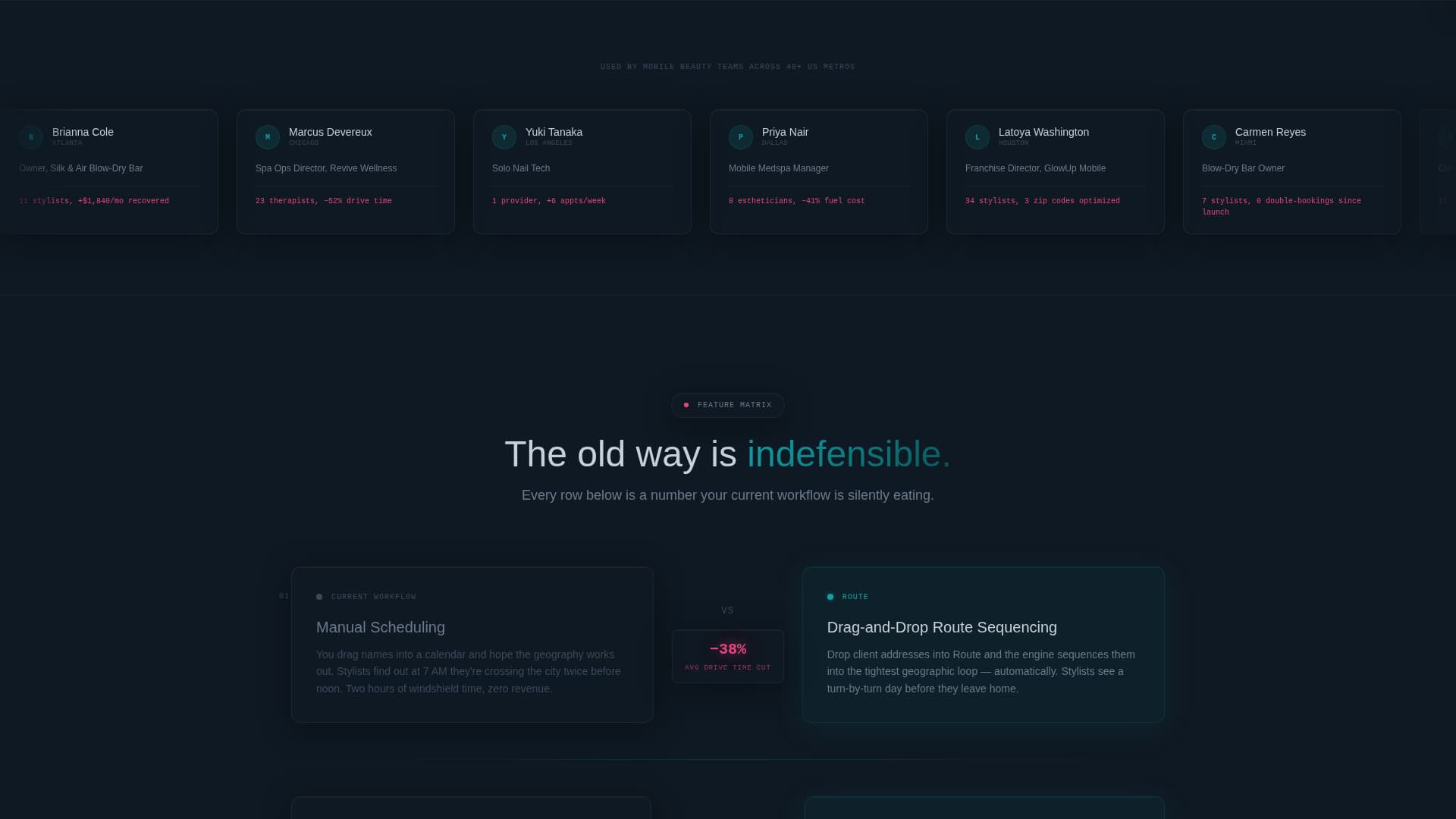 Route - Intelligent Salonspa Landing Page Template