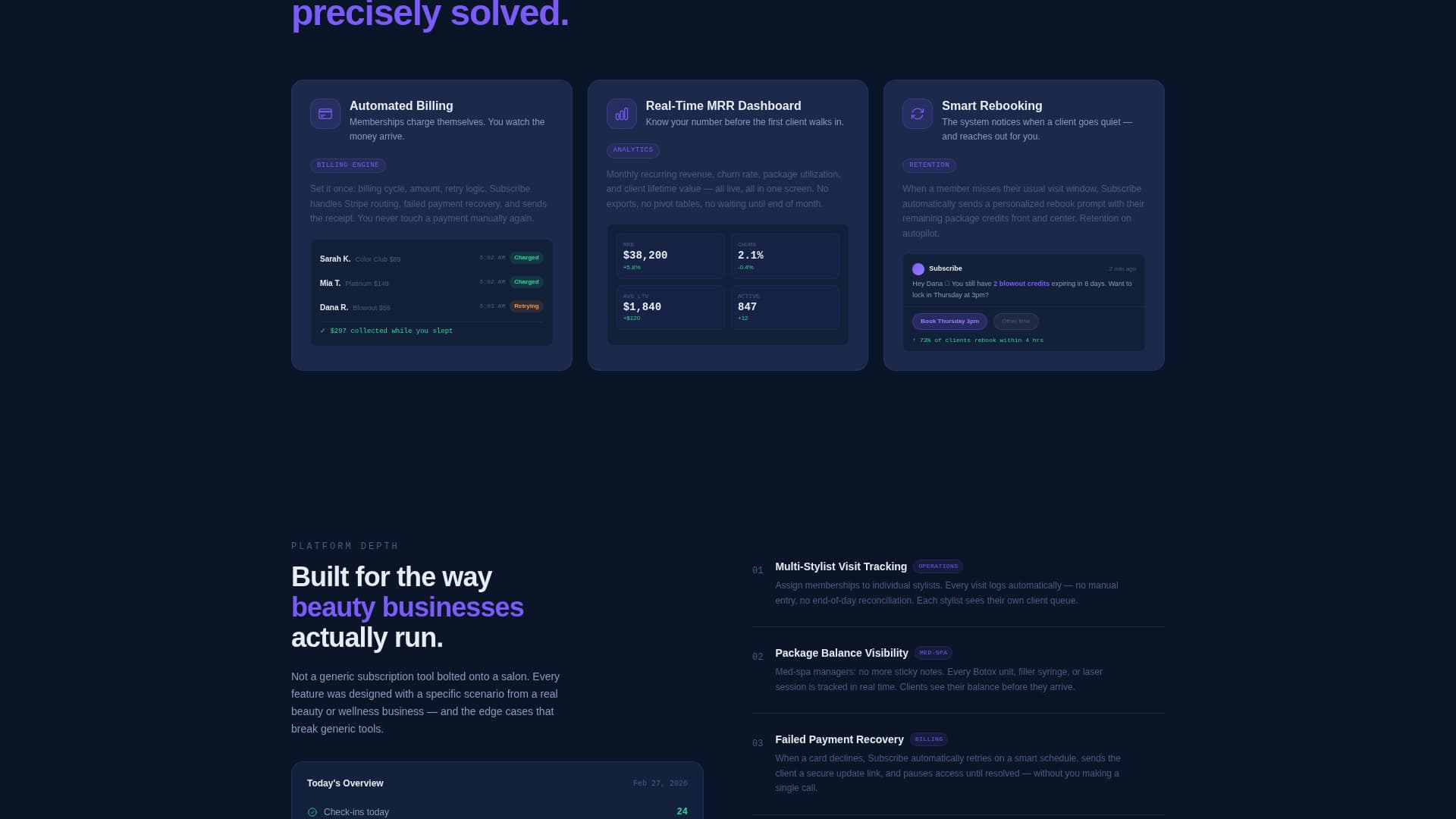 Salon - Modern & Landing Page Template