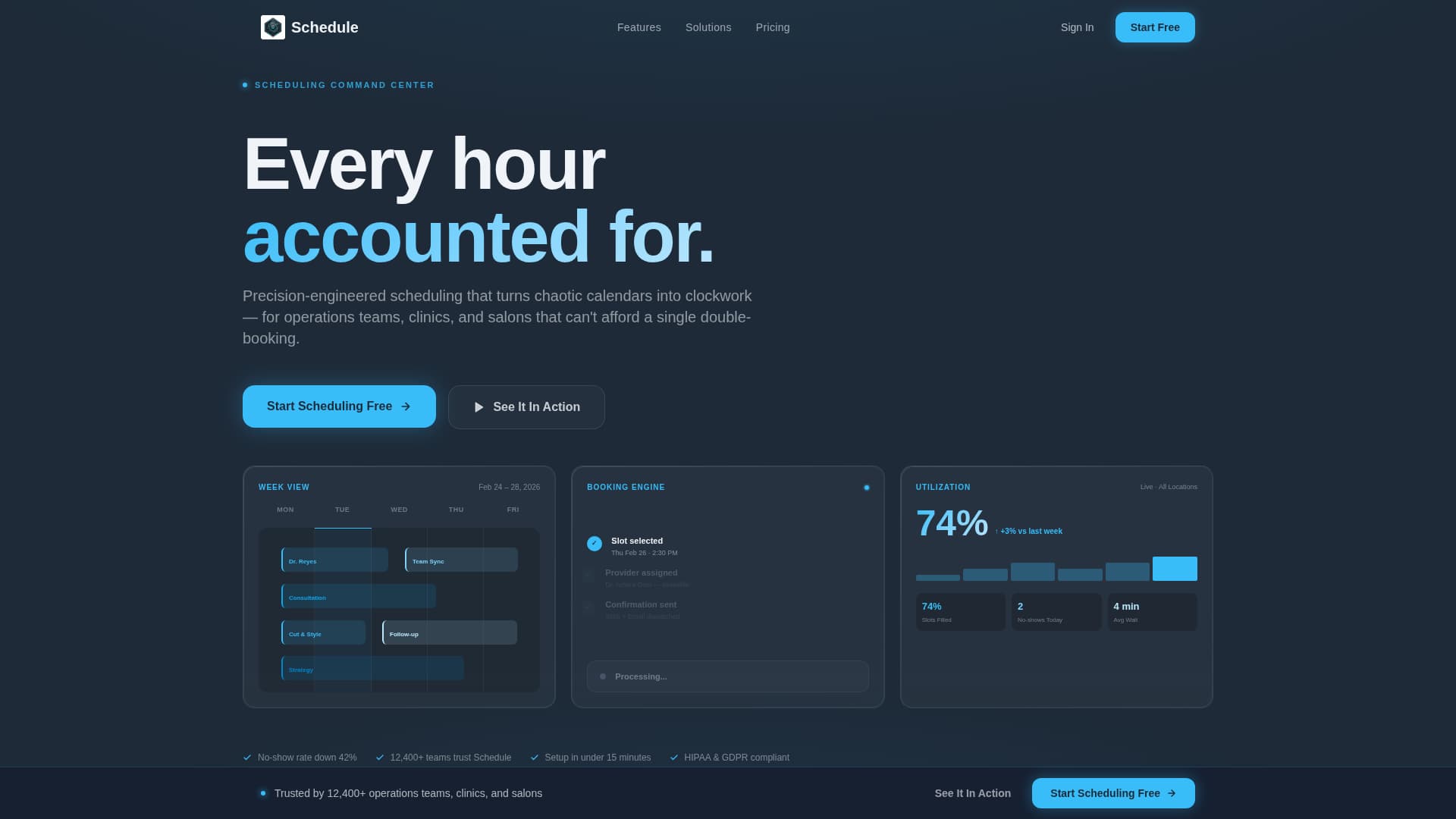 Schedule - Precision Appointment Landing Page Template