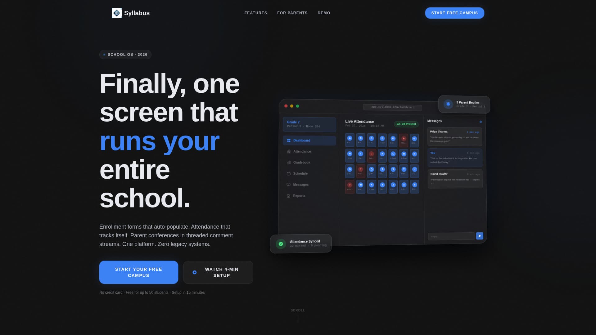 Syllabus - Powerful School Management Landing Page Template