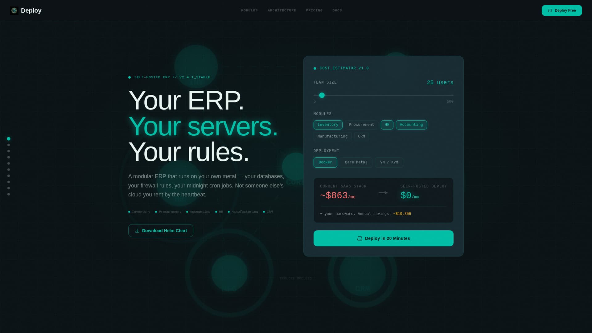 Deploy - Powerful ERP Landing Page Template