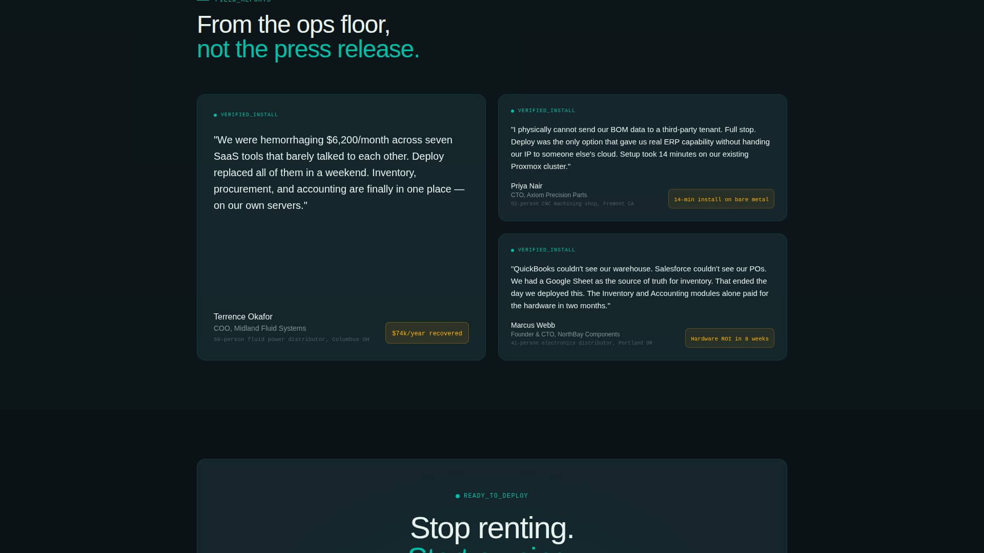 Deploy - Powerful ERP Landing Page Template